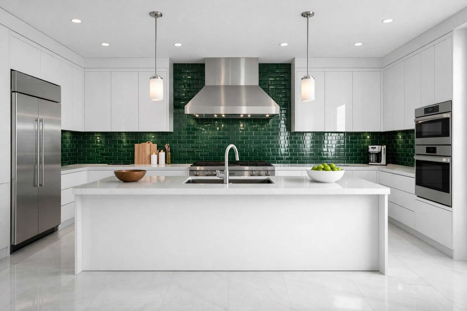 Modern renovated kitchen showing forced appreciation and increased equity for a DSCR loan refinance.