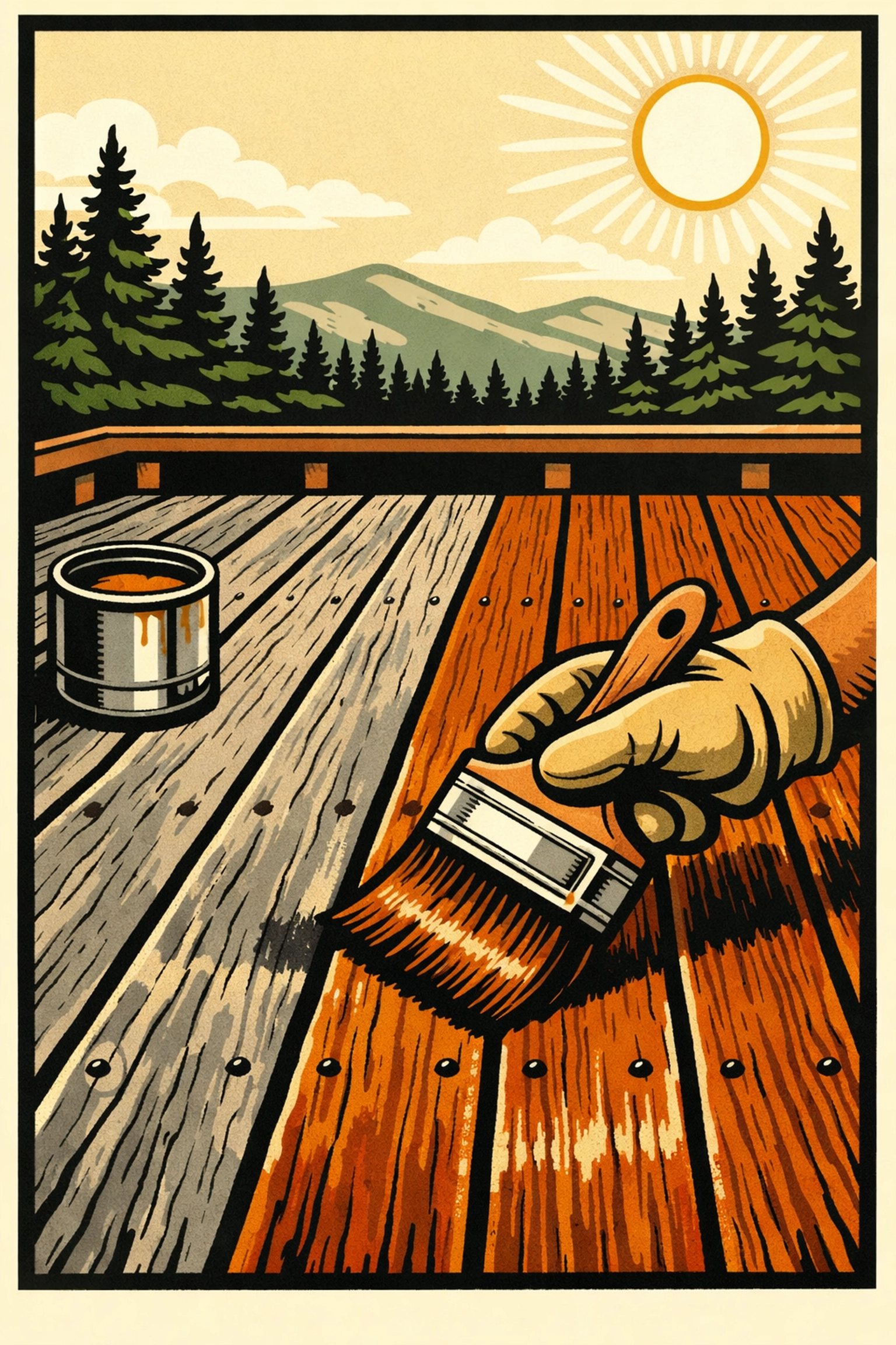 Professional deck staining and restoration service for Nottingham NH homeowners.