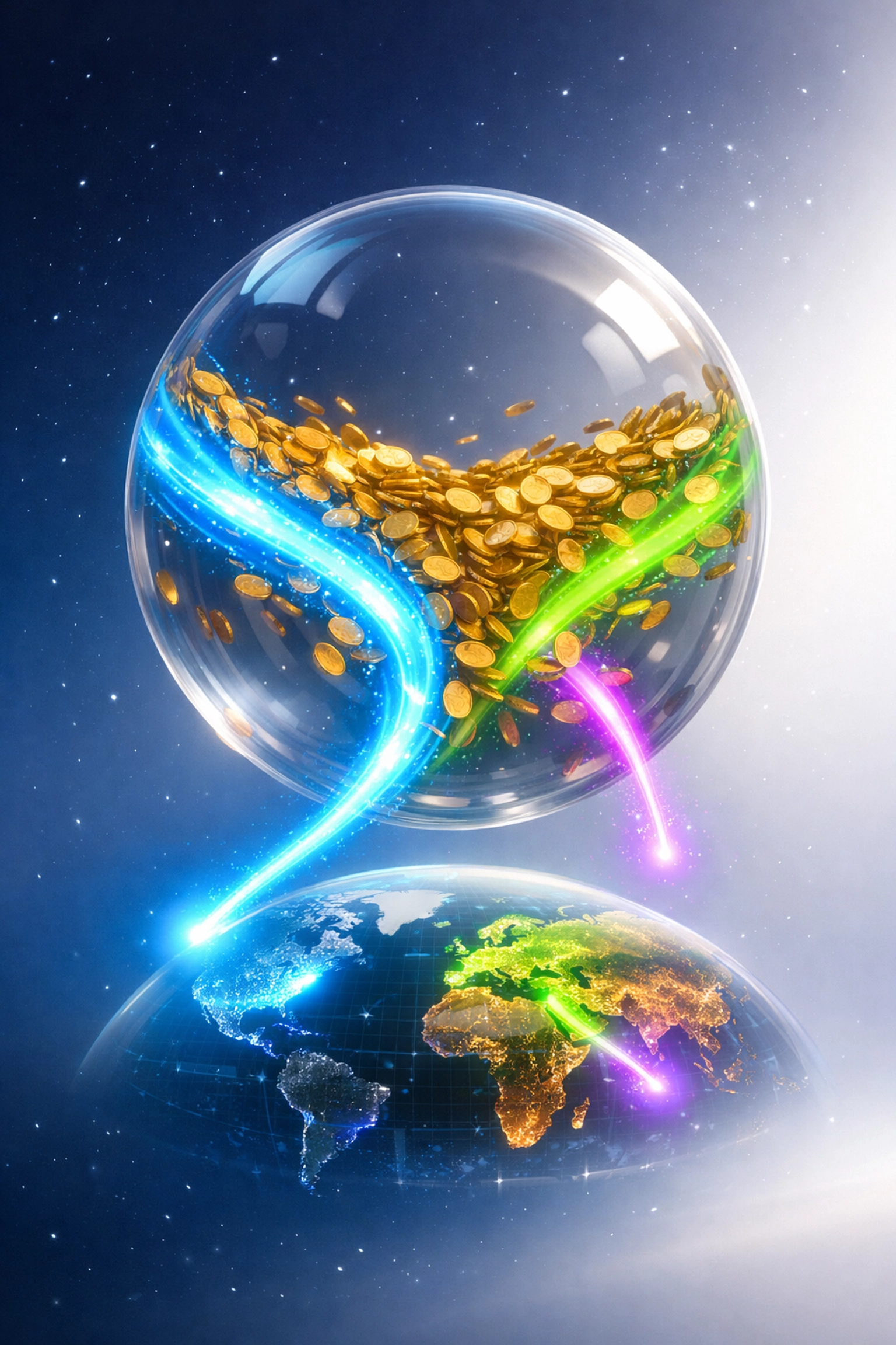 Larecoin crypto payment streams flowing to global charities for hunger, education, and clean water