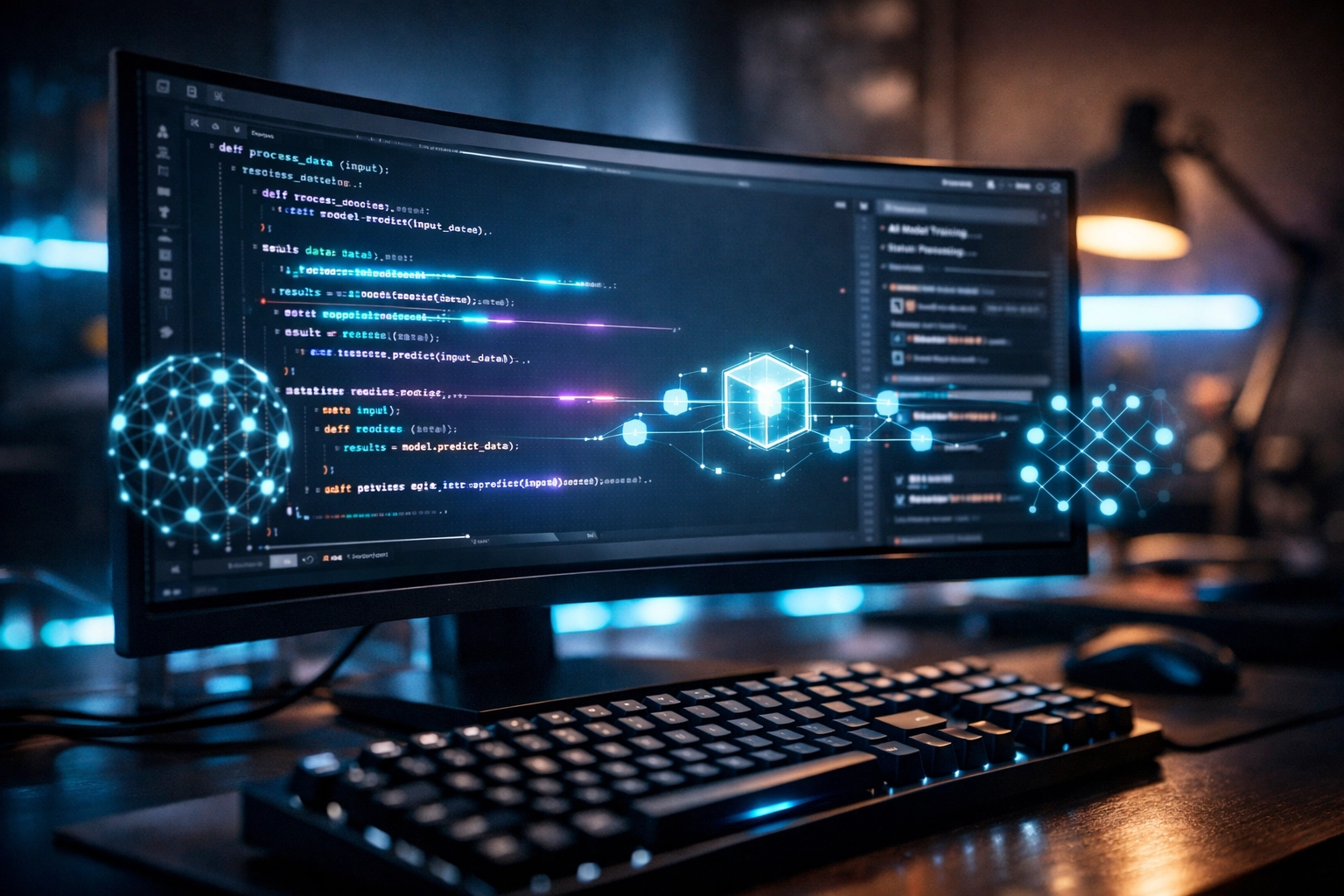 AI-powered code editor Cursor generating C# code for an Autodesk Inventor .NET 8 add-in development.