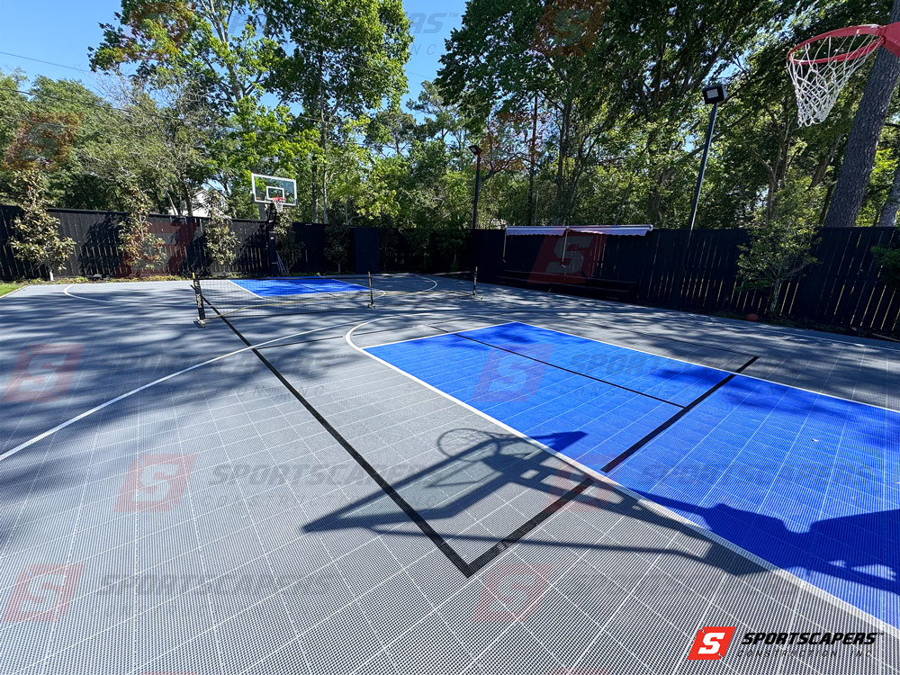 Custom backyard multi-use basketball