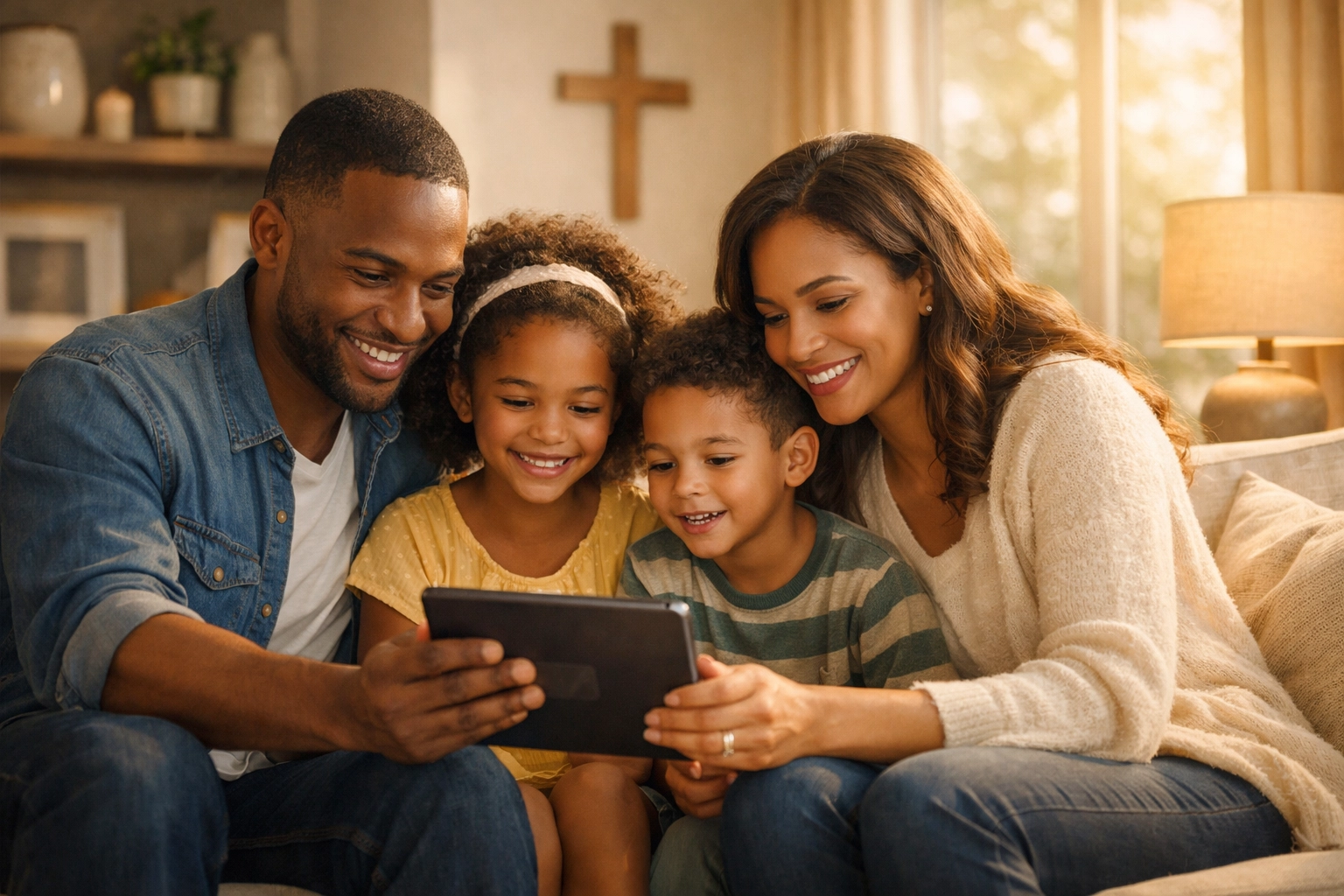 A family shares a faith-building moment with Boundless Online Church and First Assembly Memphis (FA Memphis).