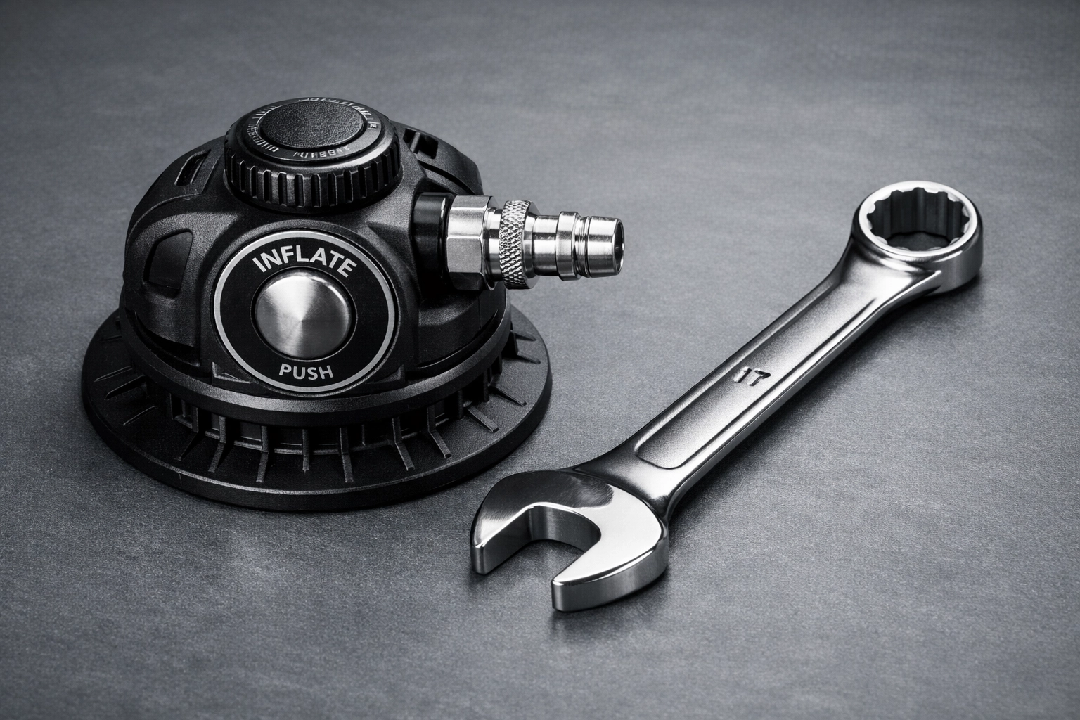 Regelmäßiger Service eines Trockentauchanzug-Einlassventils für Santi oder Bare.