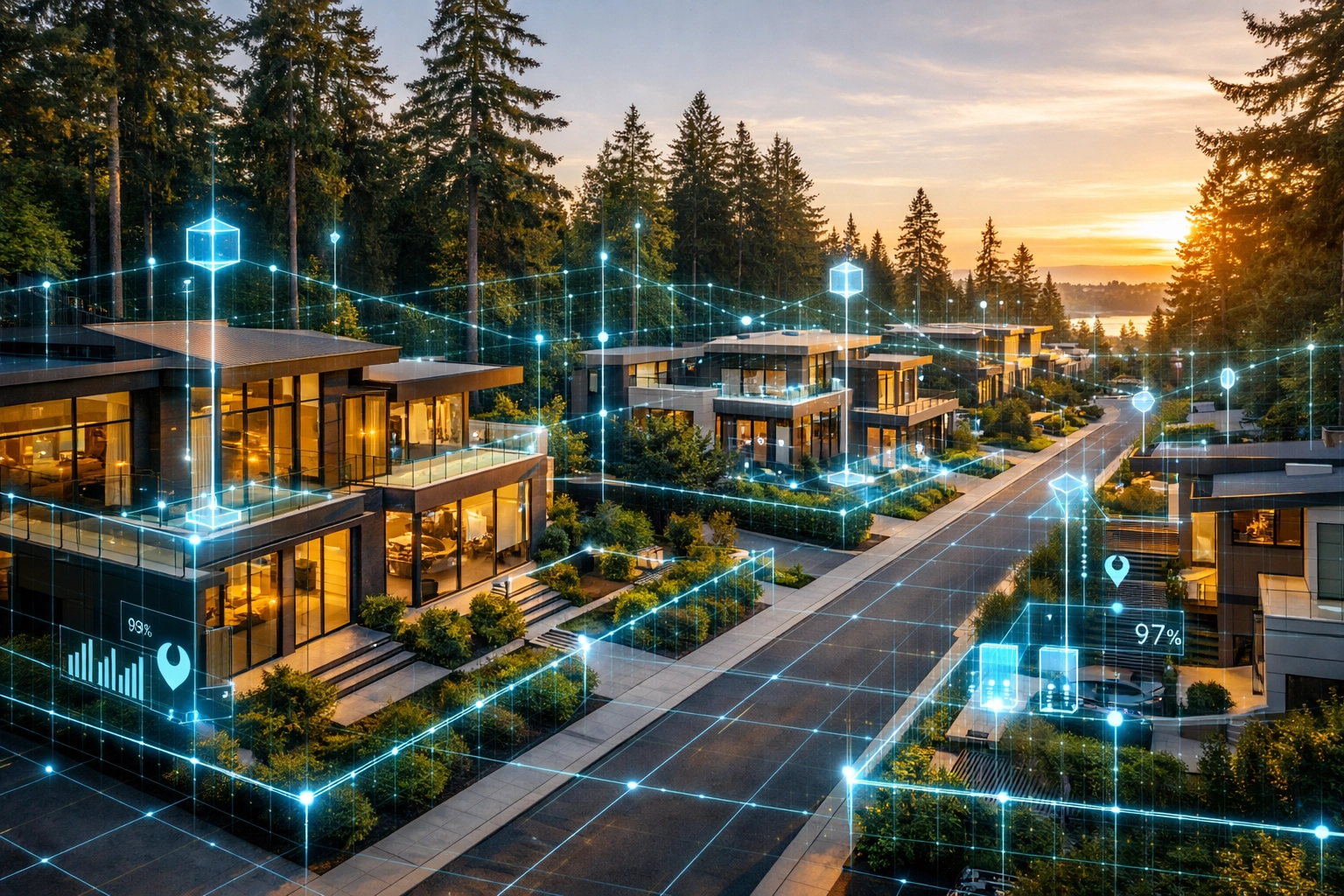 Luxury West Bellevue homes analyzed with hyperlocal real estate data to determine accurate property values.