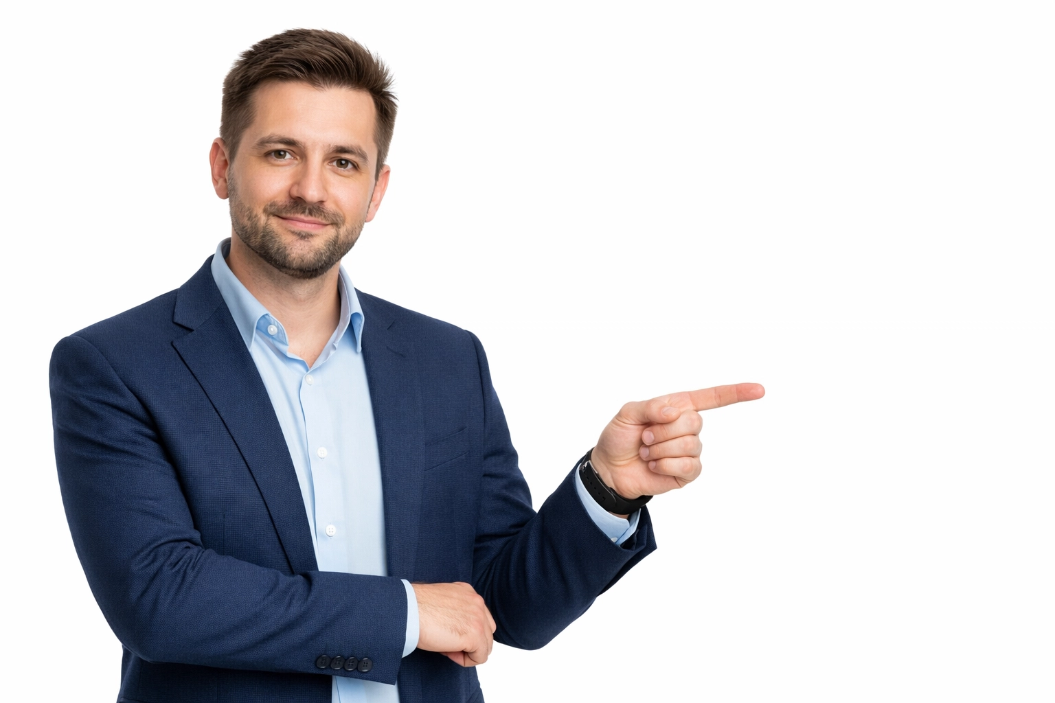 Ilya Kosilov of Finest Home Buyers pointing toward fast closing solutions for Cocoa FL homeowners.