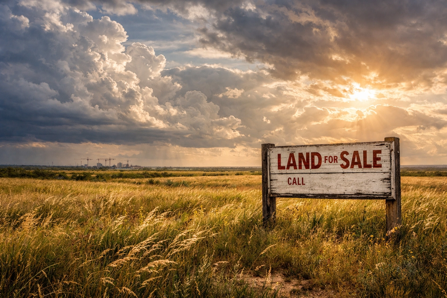 Undeveloped North Texas land for sale with growth and development on the horizon