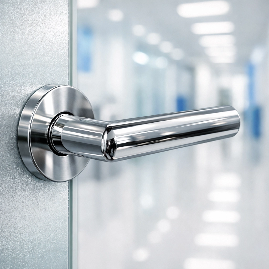 Sanitized office door handle showing the detail of a consistent bi weekly house cleaning ser in Chatham.