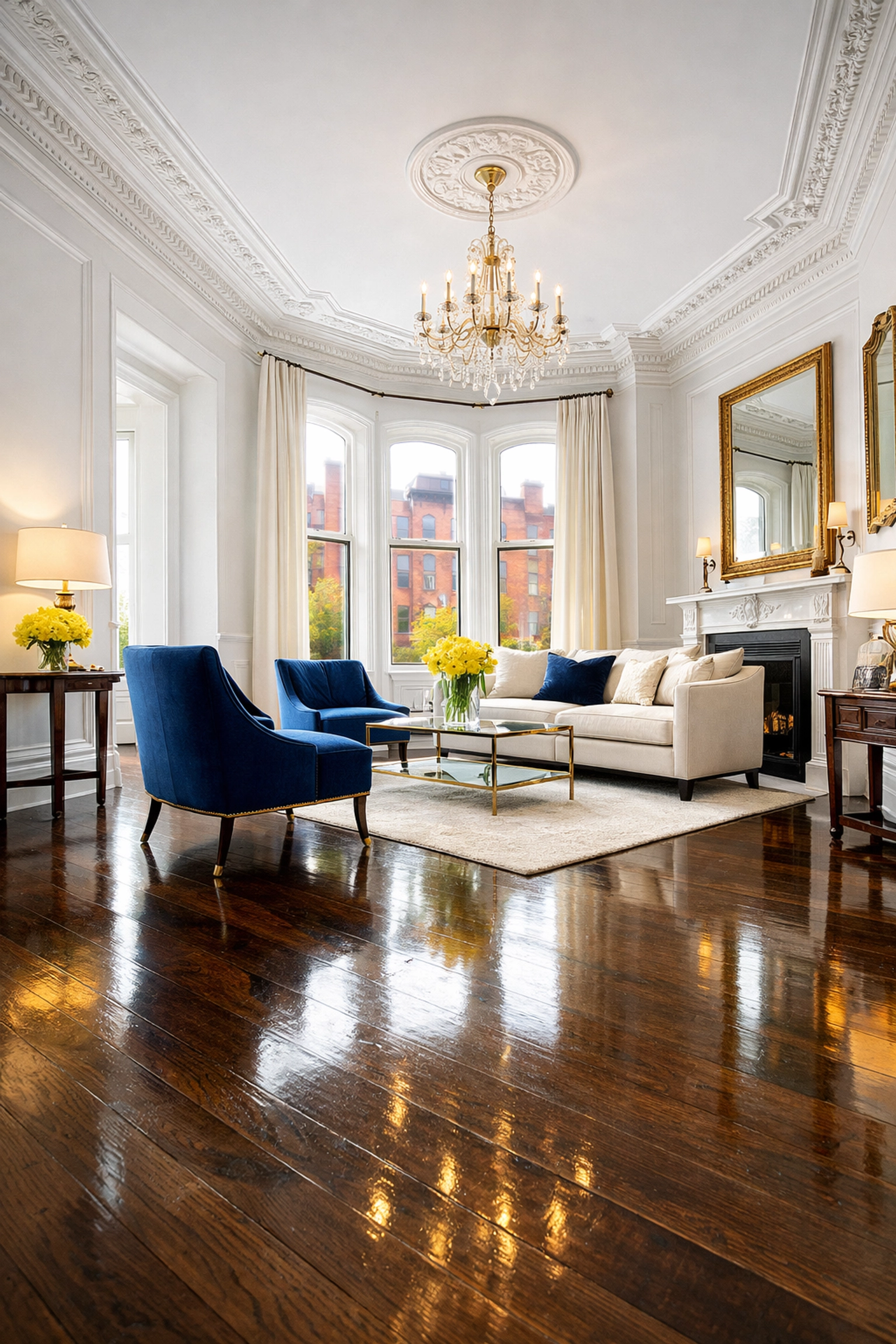 Clean Boston brownstone apartment interior ready for a professional move-out cleaning service turnover.