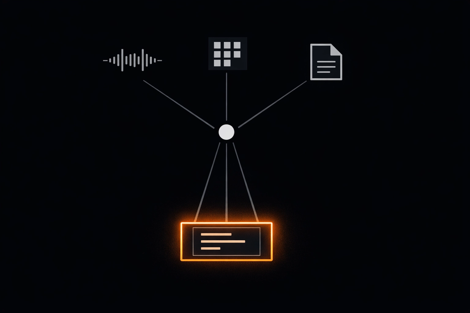 Data visualization showing an AI SDR synthesizing prospect research into personalized sales outreach emails.