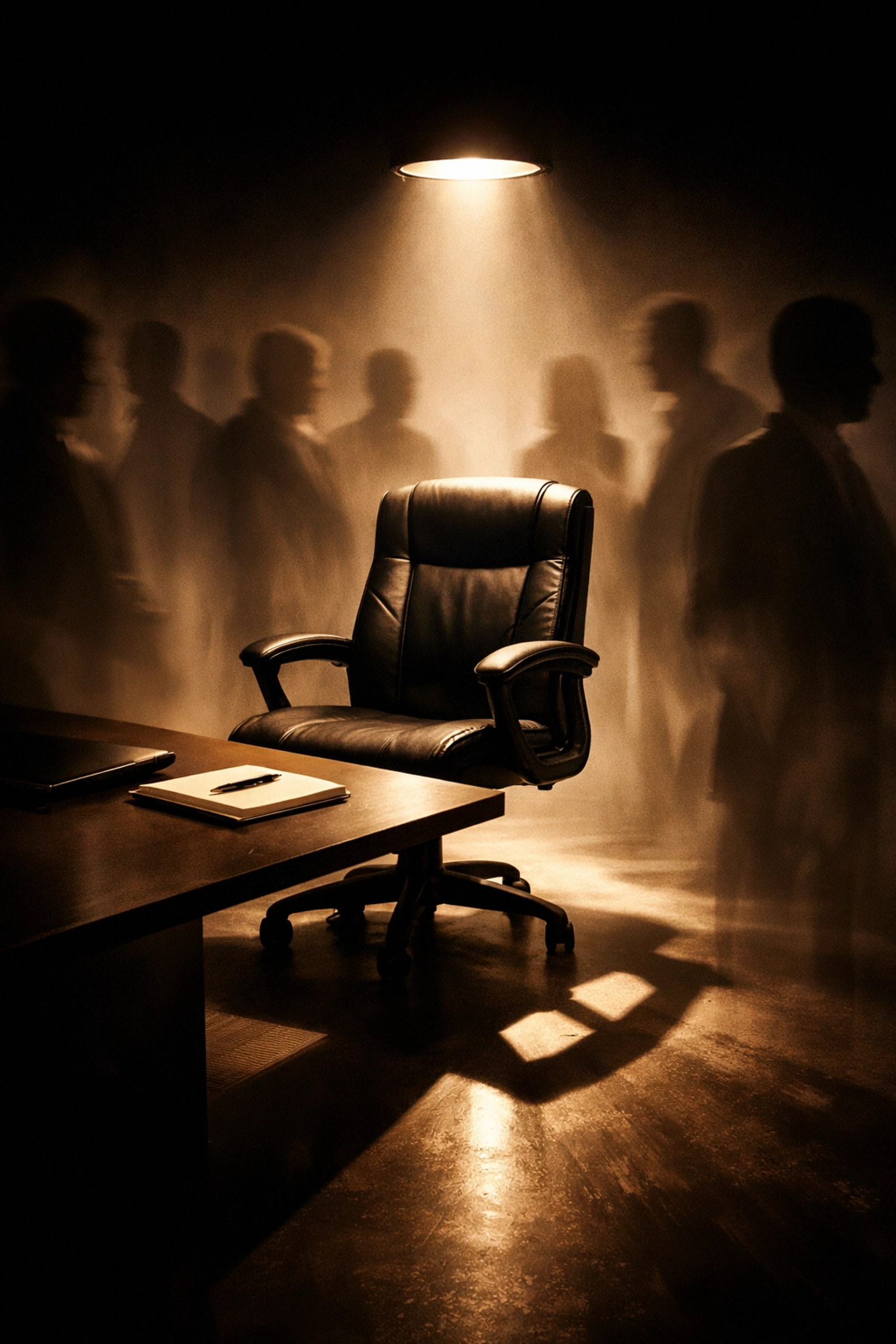 Empty office chair representing employee turnover and cost of bad hires in creative agencies