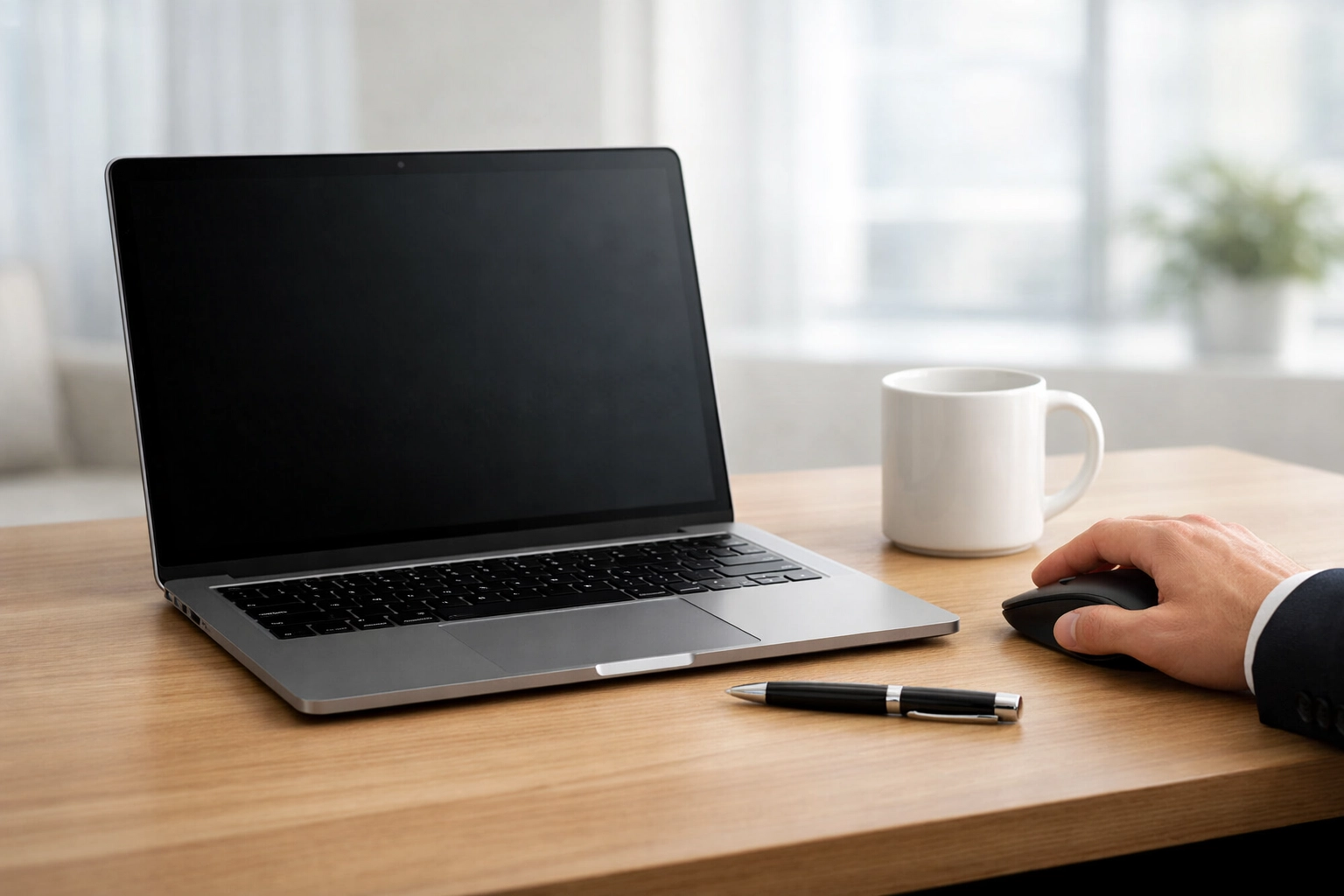 Modern office laptop on desk symbolizing the IRS PTIN registration process for new tax professionals.