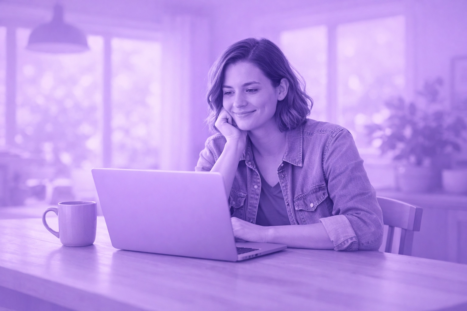 Relieved person viewing their fast online payday loan approval on a laptop.