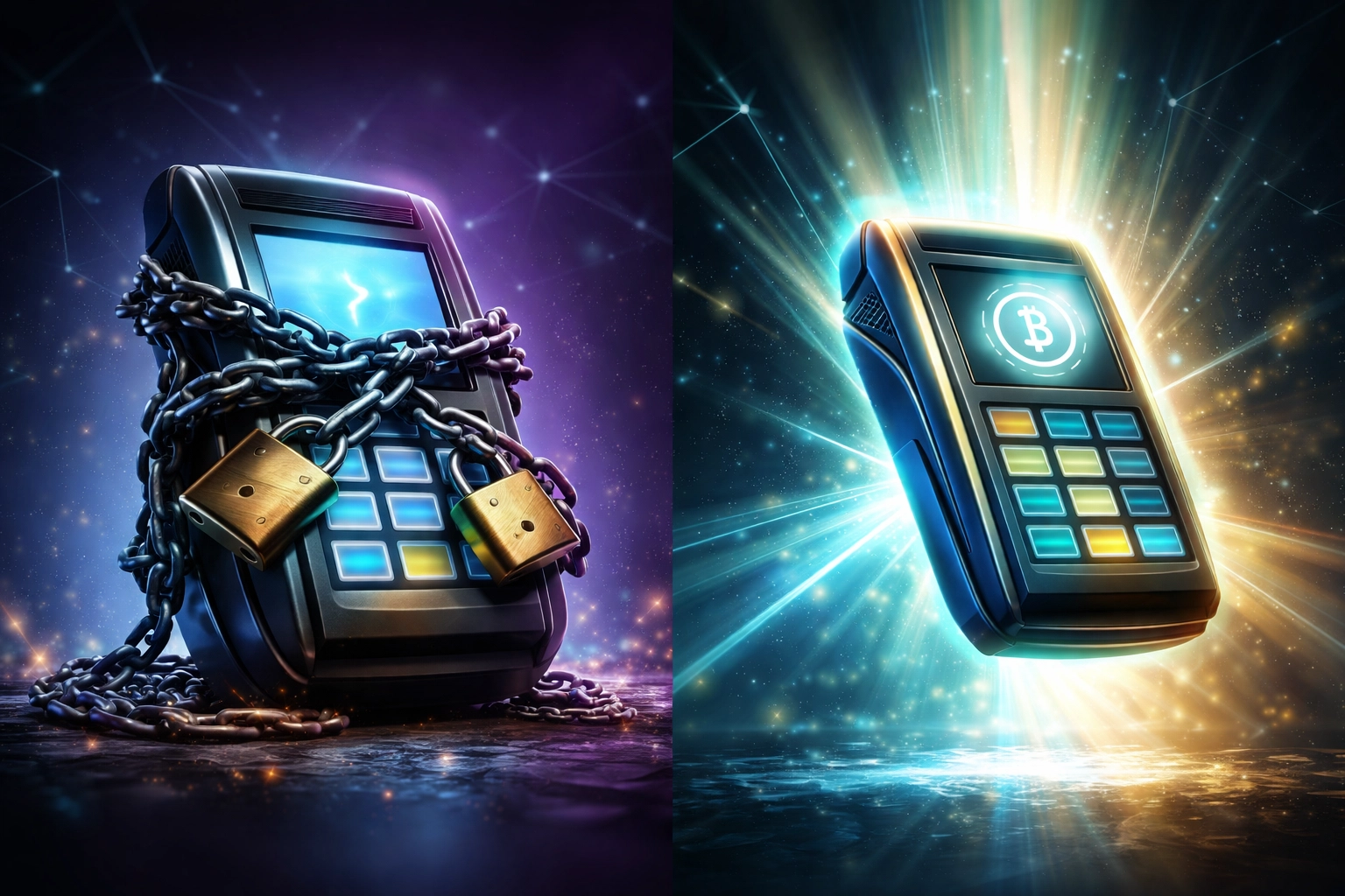 Comparison of custodial crypto payment systems versus self-custody solutions for merchants