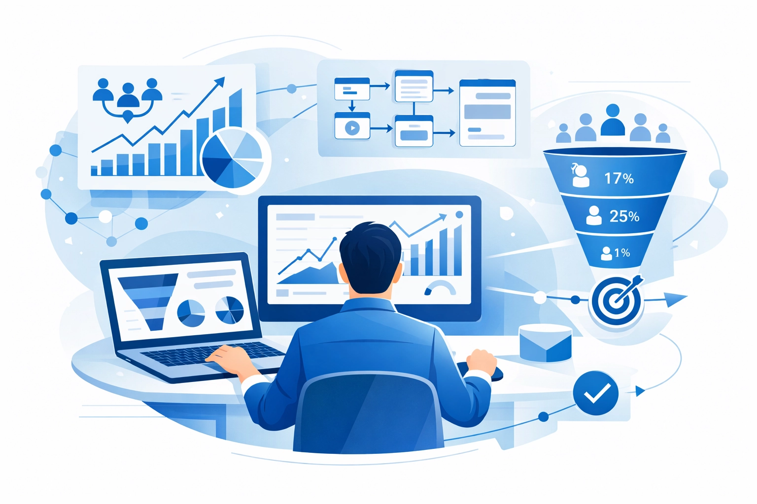 Analyzing website analytics data to optimize conversions and user behavior