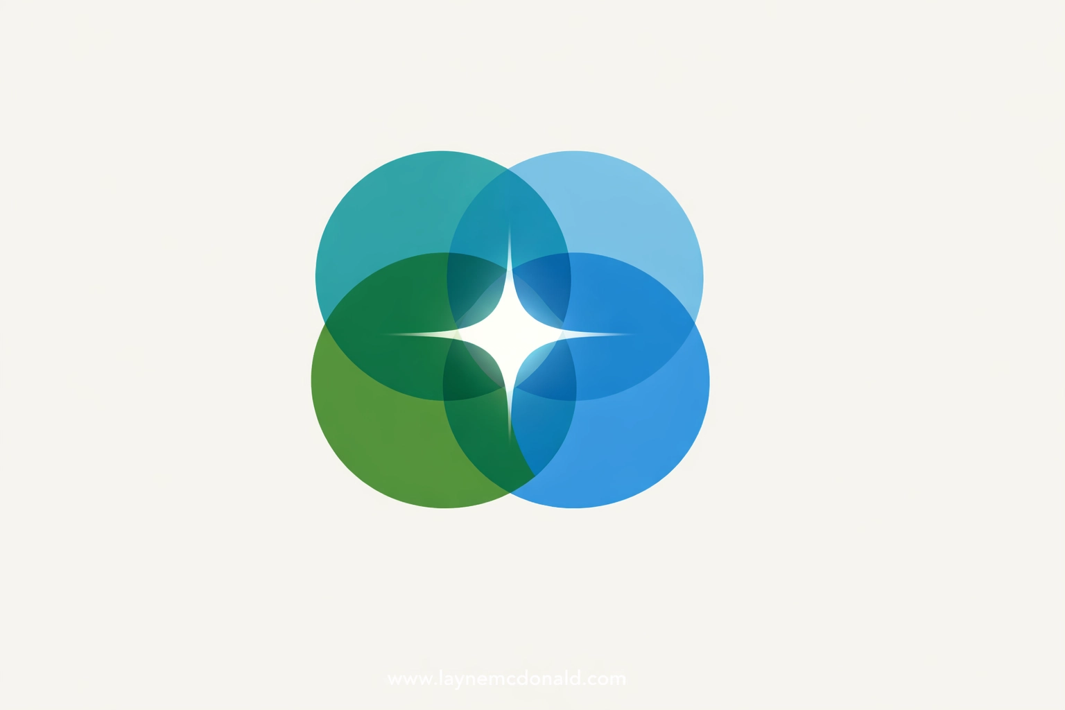 Interlocking circles forming a star to symbolize accountability and unity in a faith-based support community.