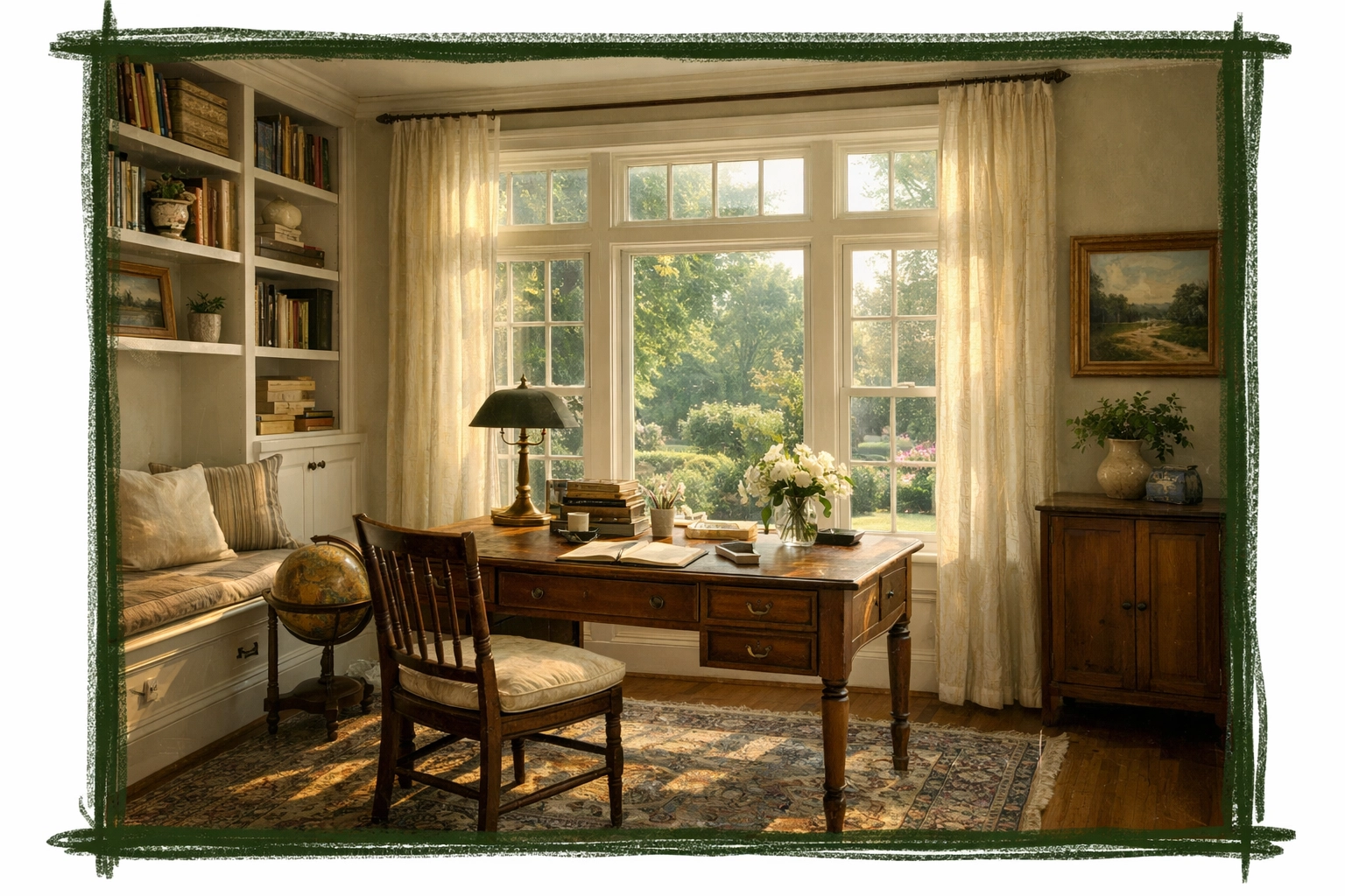 Peaceful Connecticut home office where probate real estate consultations take place Peaceful Connecticut home office where probate real estate consultations take place