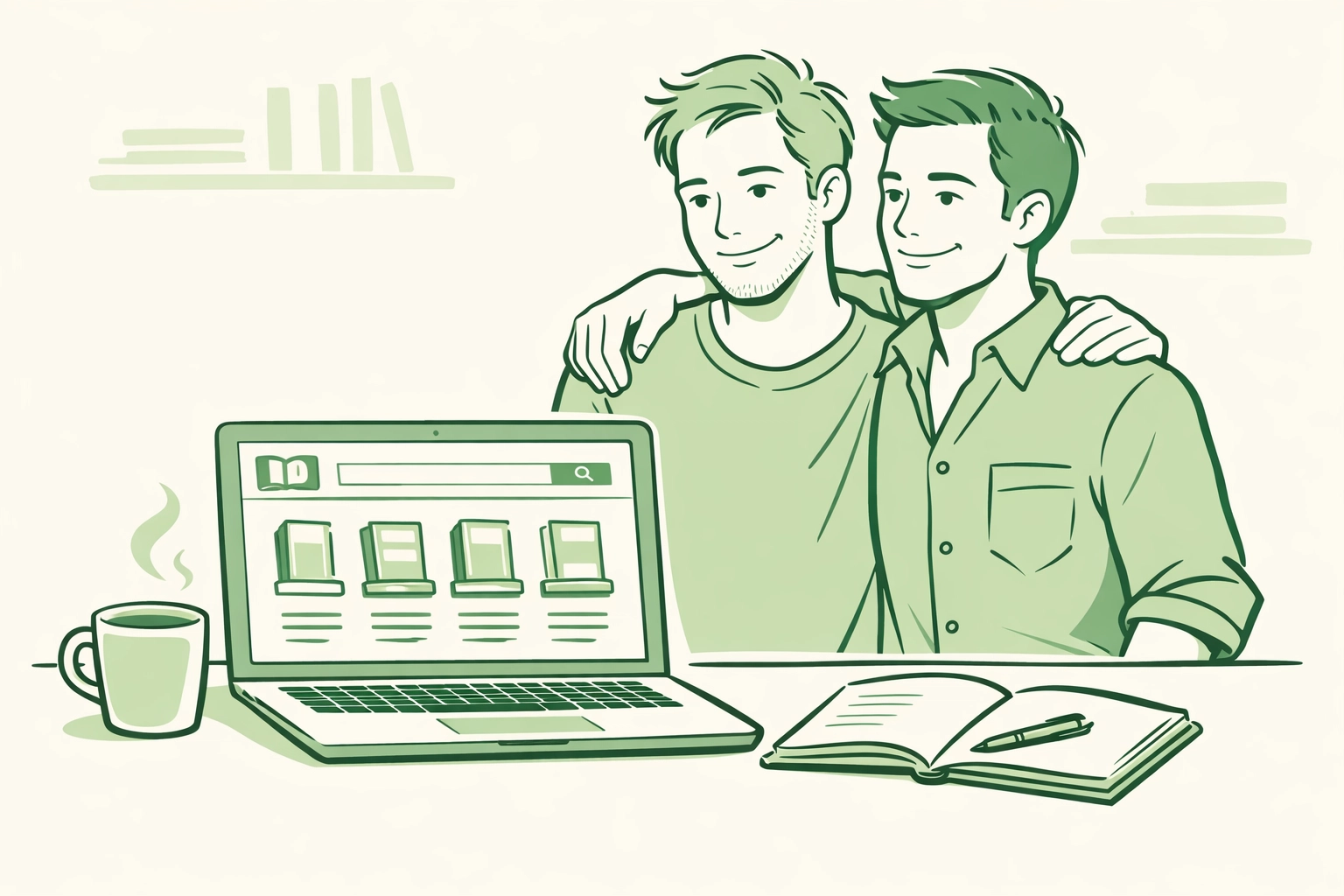 Gay authors building LGBTQ+ bookstore website on readwithpride platform