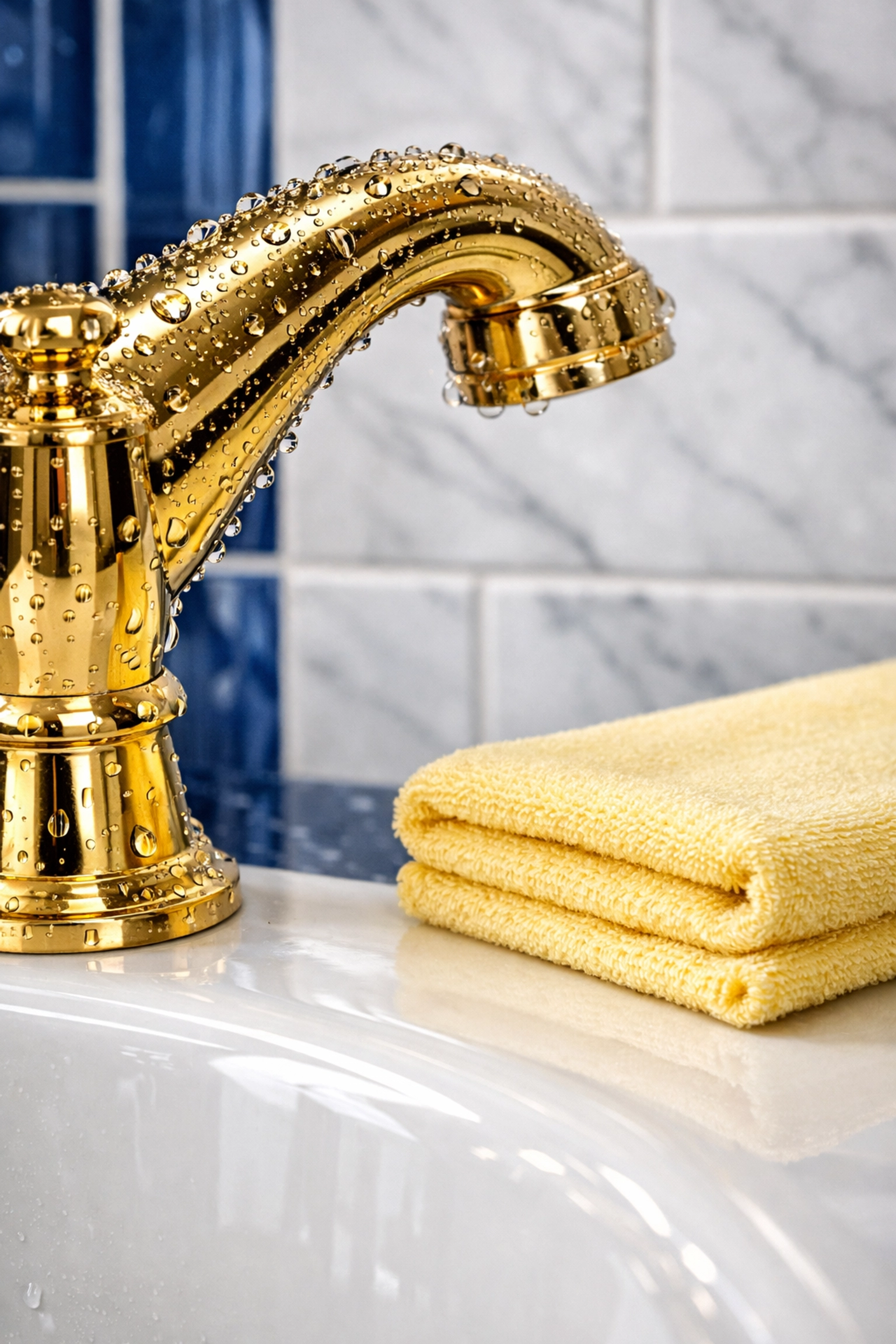 Detailed view of a deep cleaned luxury bathroom, highlighting quality residential cleaning Massachusetts service.