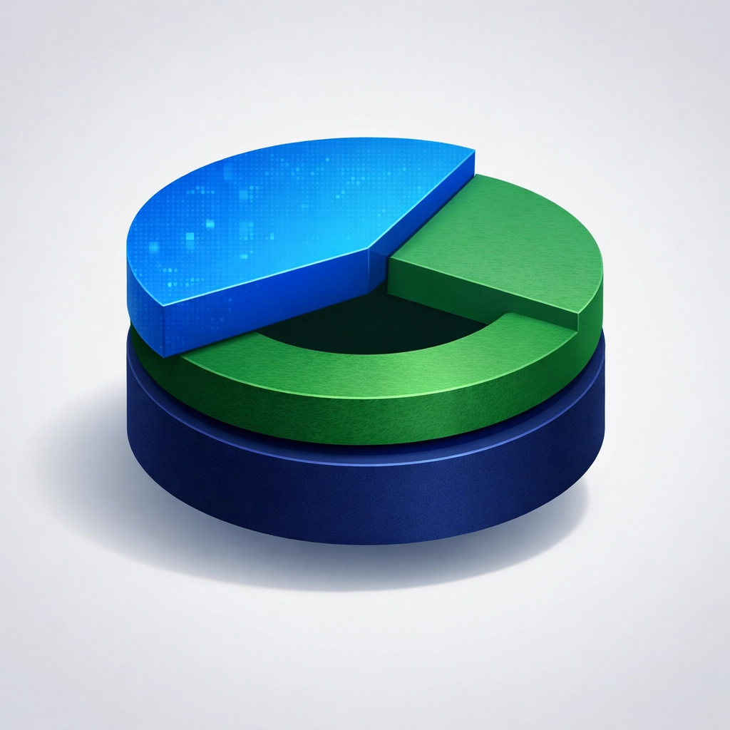 Layered portfolio structure showing modern asset allocation beyond traditional 60/40 strategy