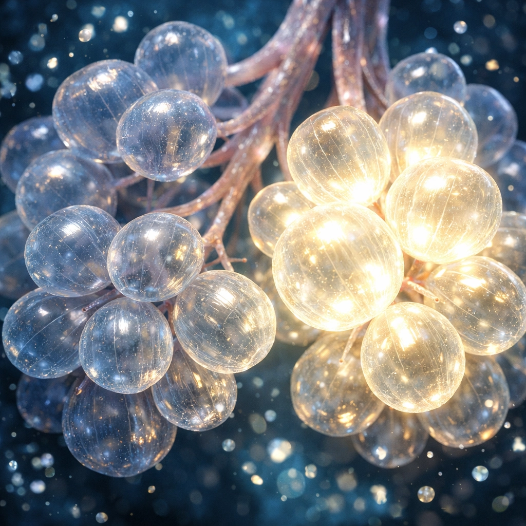 Microscopic view of lung alveoli expanding to exchange oxygen and carbon dioxide during deep breathing exercises.