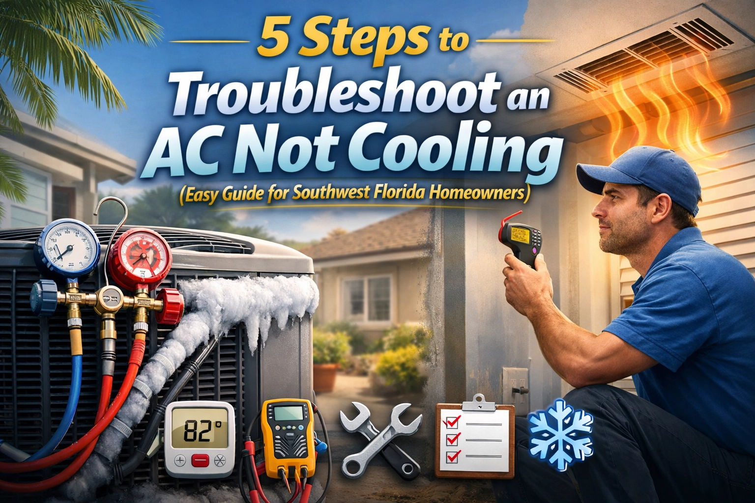 [HERO] 5 Steps to Troubleshoot an AC Not Cooling (Easy Guide for Southwest Florida Homeowners)