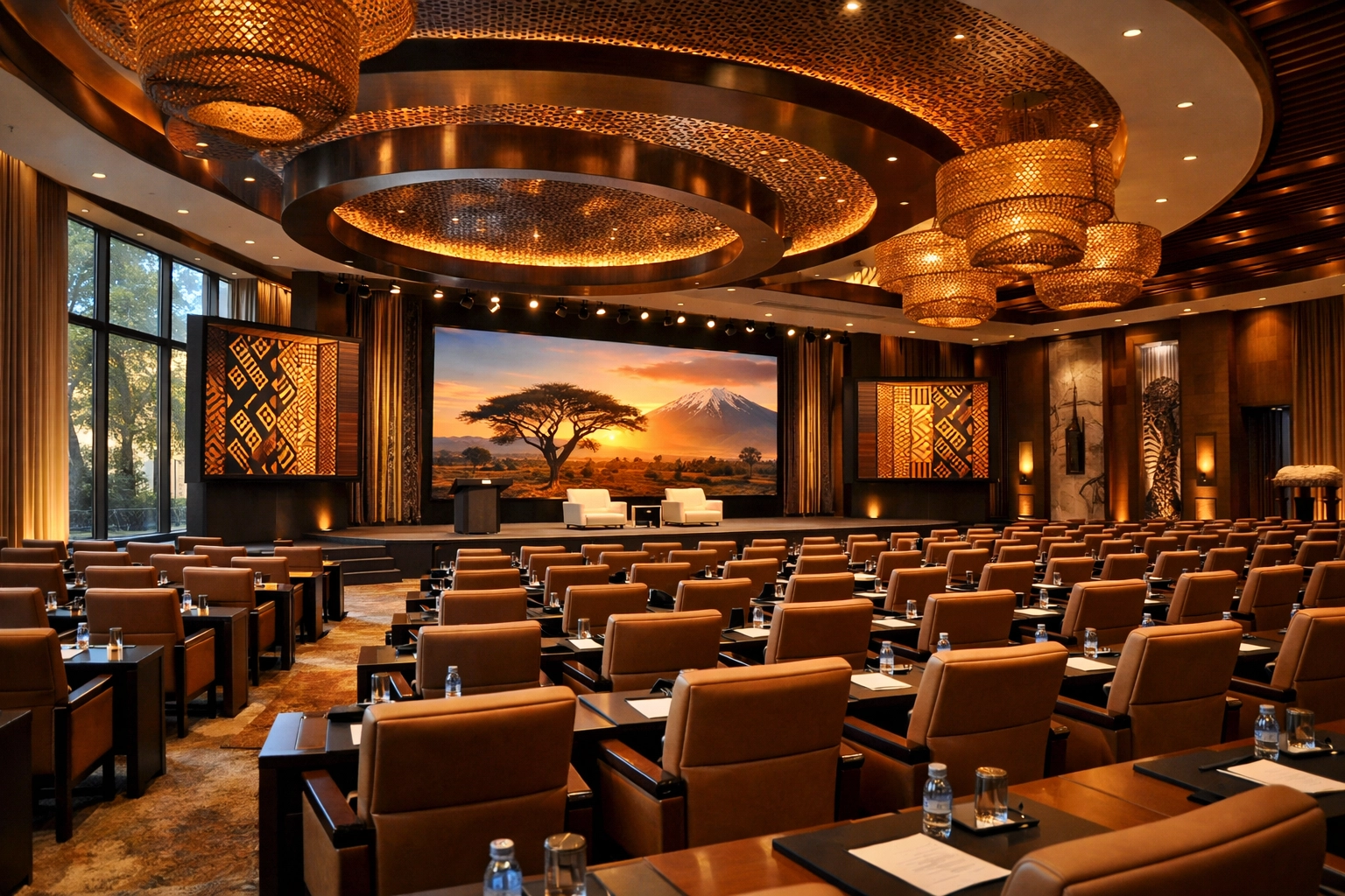 Premium conference venue setup for mining exhibitions 2026 Africa at Sandton Convention Center