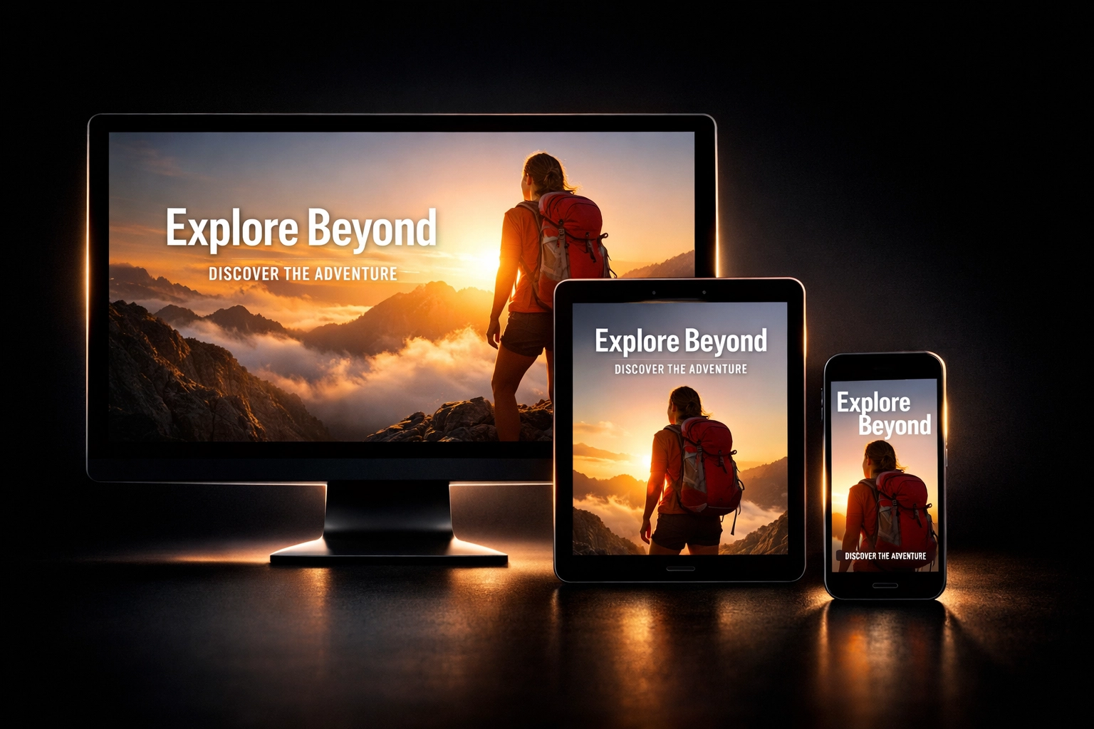 Same brand video optimized and deployed across desktop, tablet, and mobile devices