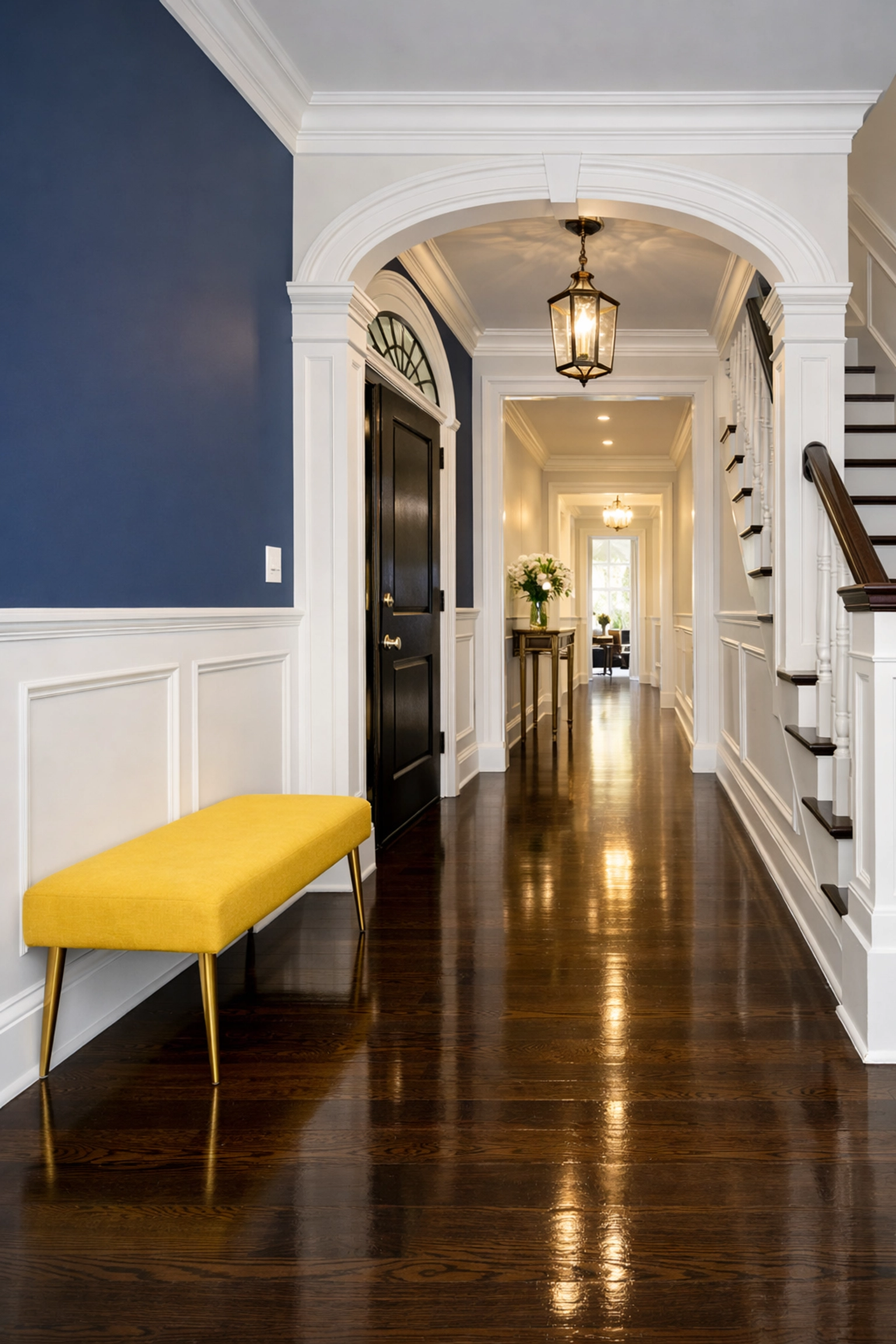 Clean entryway and polished floors in a historic home showcasing high-end house cleaning in Cambridge MA.