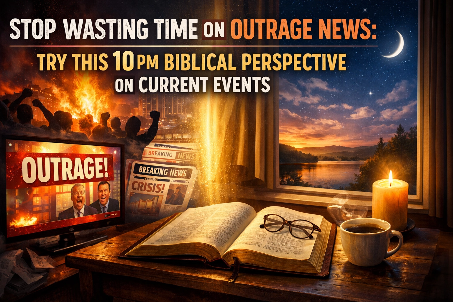 [HERO] Stop Wasting Time on Outrage News: Try This 10 PM Biblical Perspective on Current Events