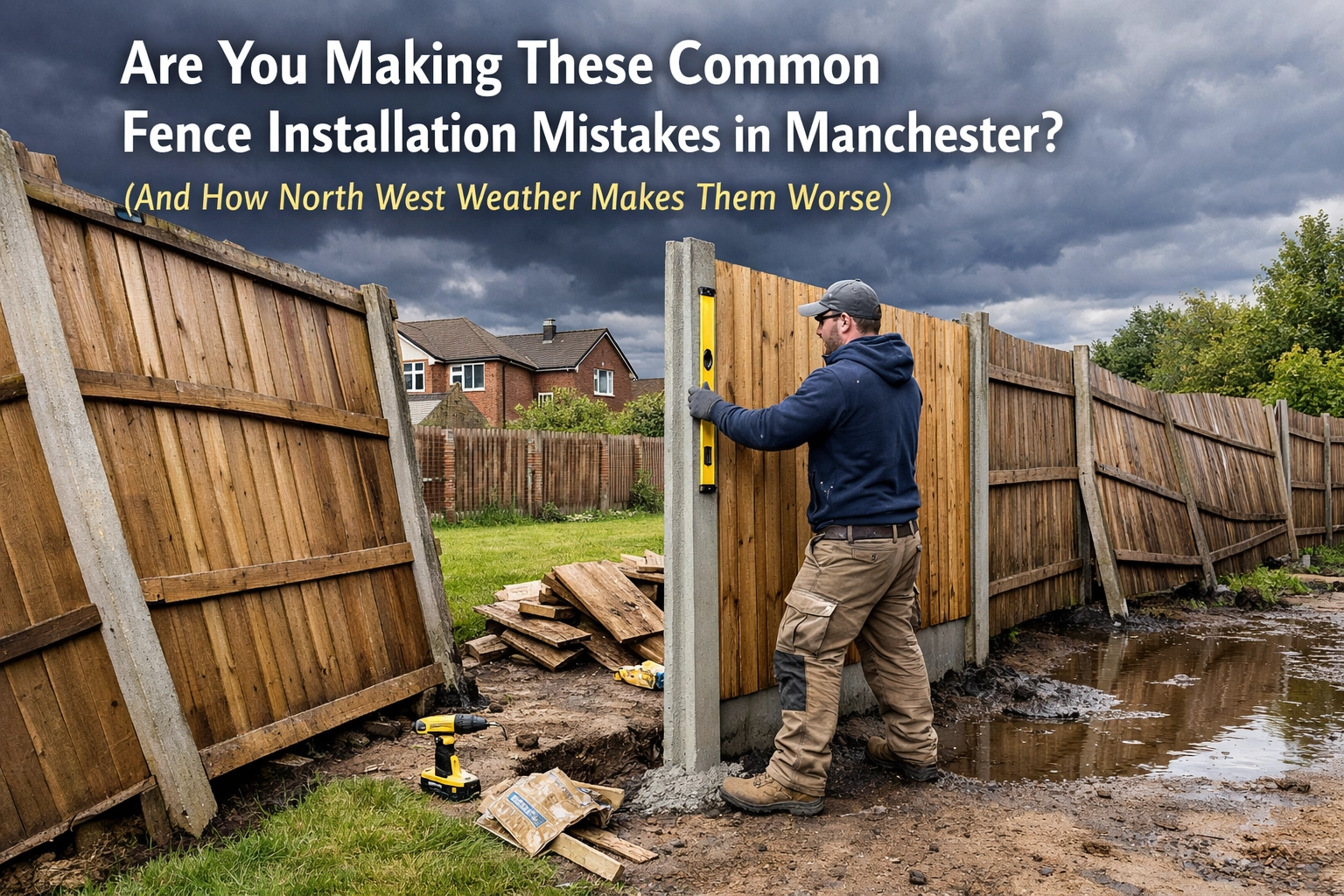 [HERO] Are You Making These Common Fence Installation Mistakes in Manchester? (And How North West Weather Makes Them Worse)