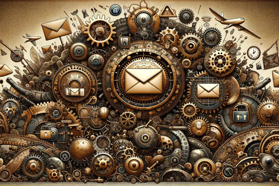 A steampunk-inspired visual featuring interconnected gears and mechanisms, symbolizing Myriad’s bespoke automation systems.