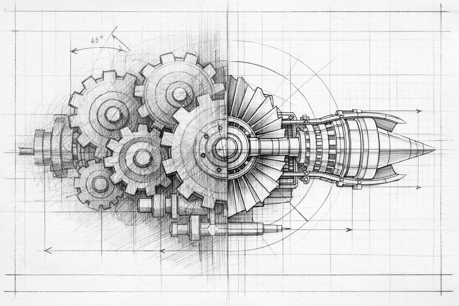 Technical sketch showing the transition from manual sales tracking to efficient pipeline automation.