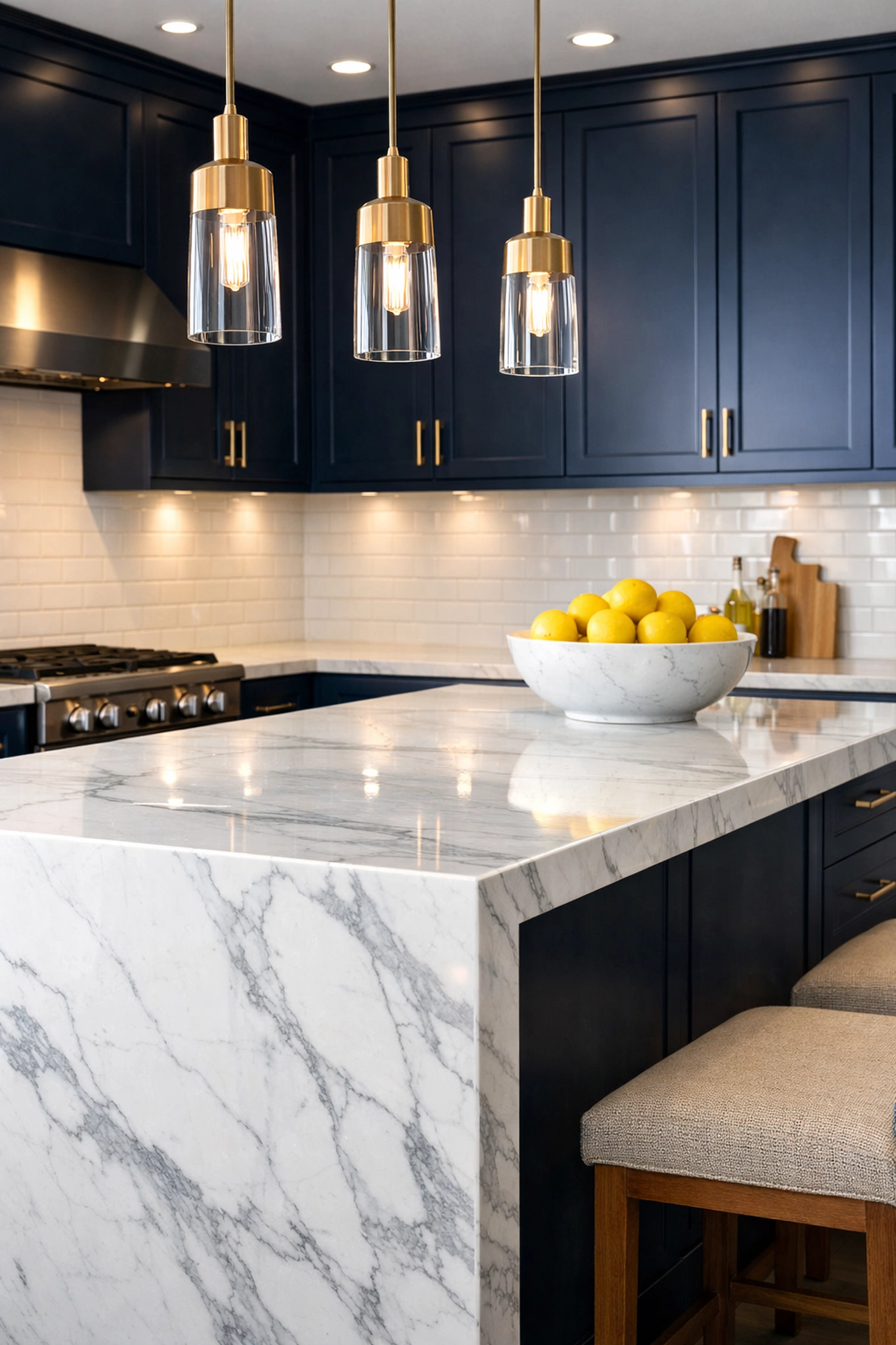 Sparkling luxury kitchen showcasing professional residential cleaning in Millville MA.