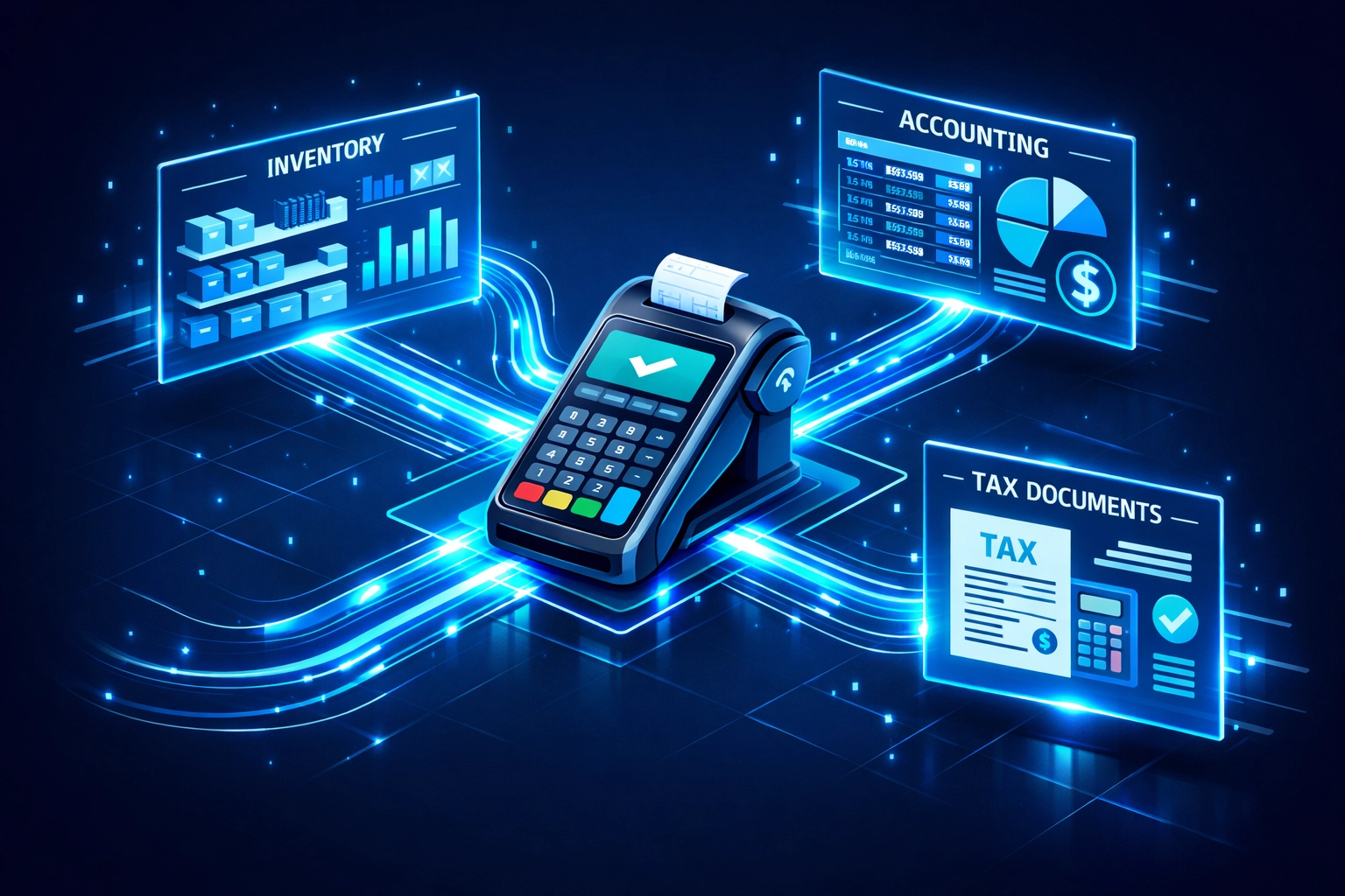 Automated crypto POS system connecting inventory, accounting, and tax reporting