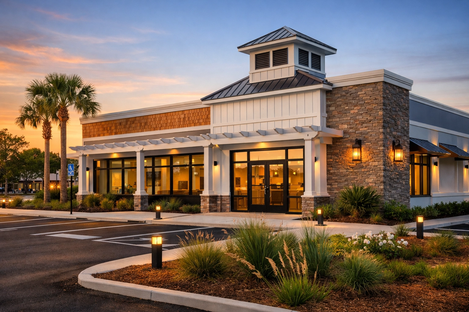 Completed commercial renovation project in Wilmington NC coastal corridor