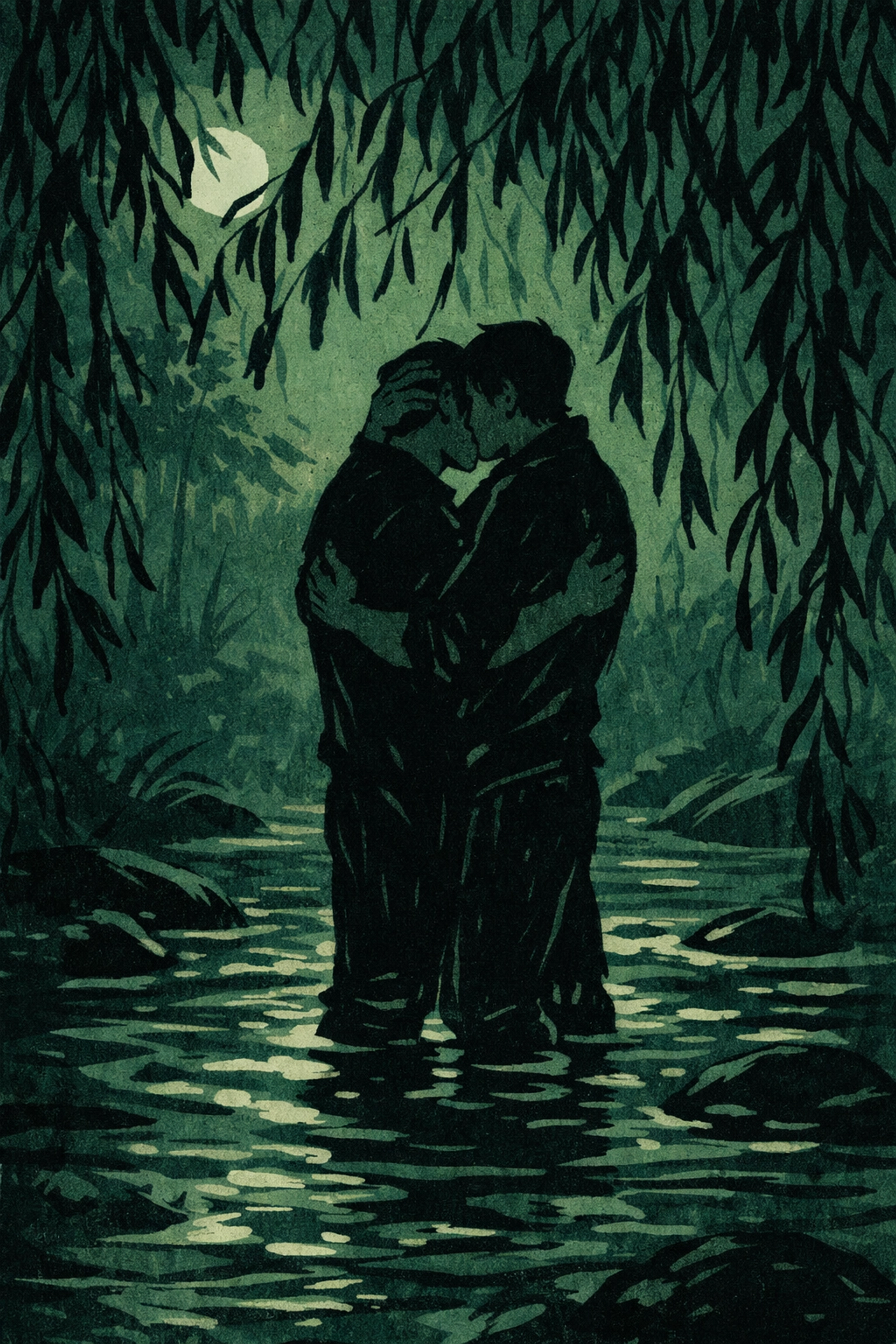 Secret embrace in creek sanctuary from gay romantic fiction novel