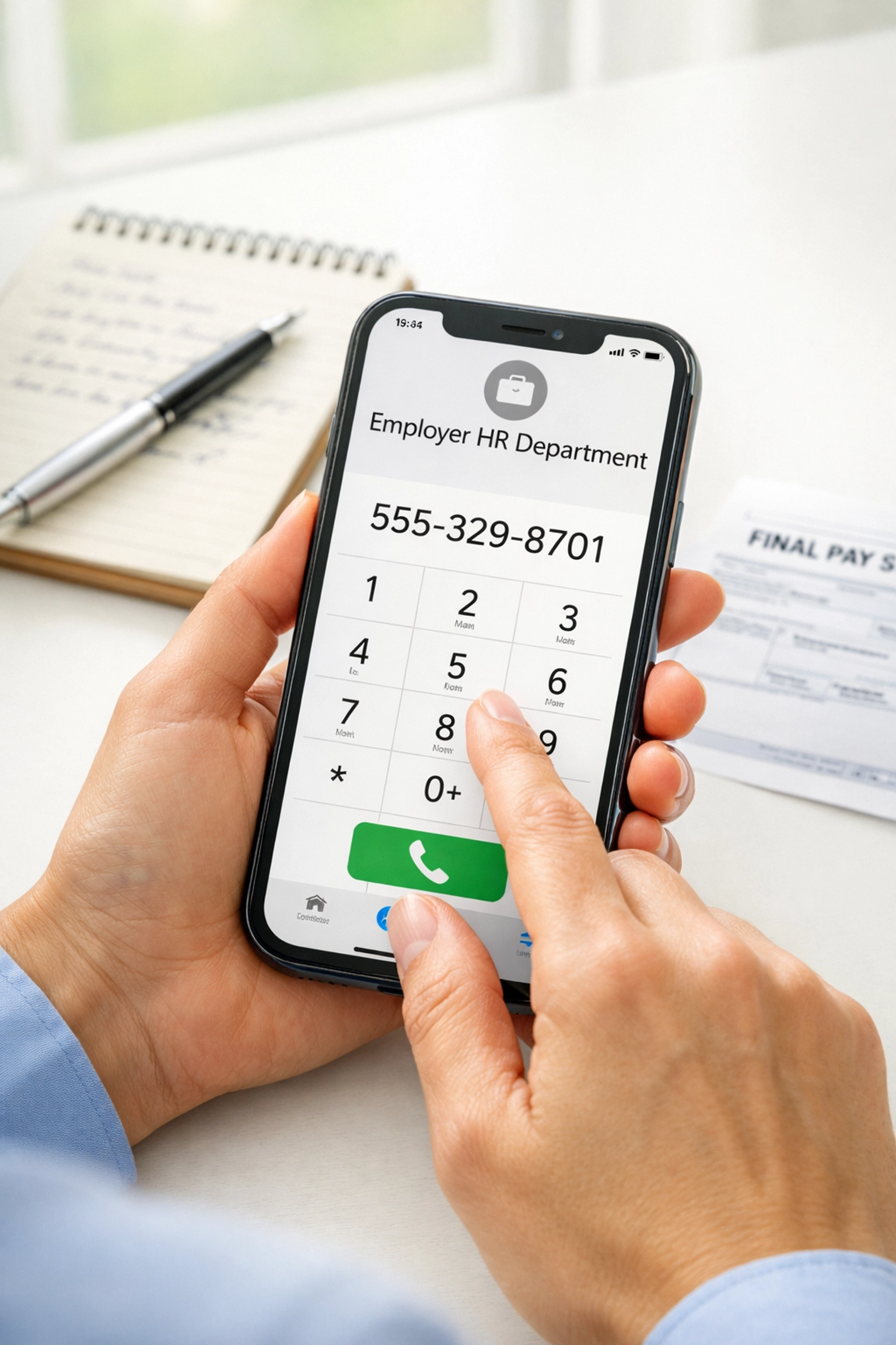 Person calling employer to request missing W-2 or 1099 tax form information