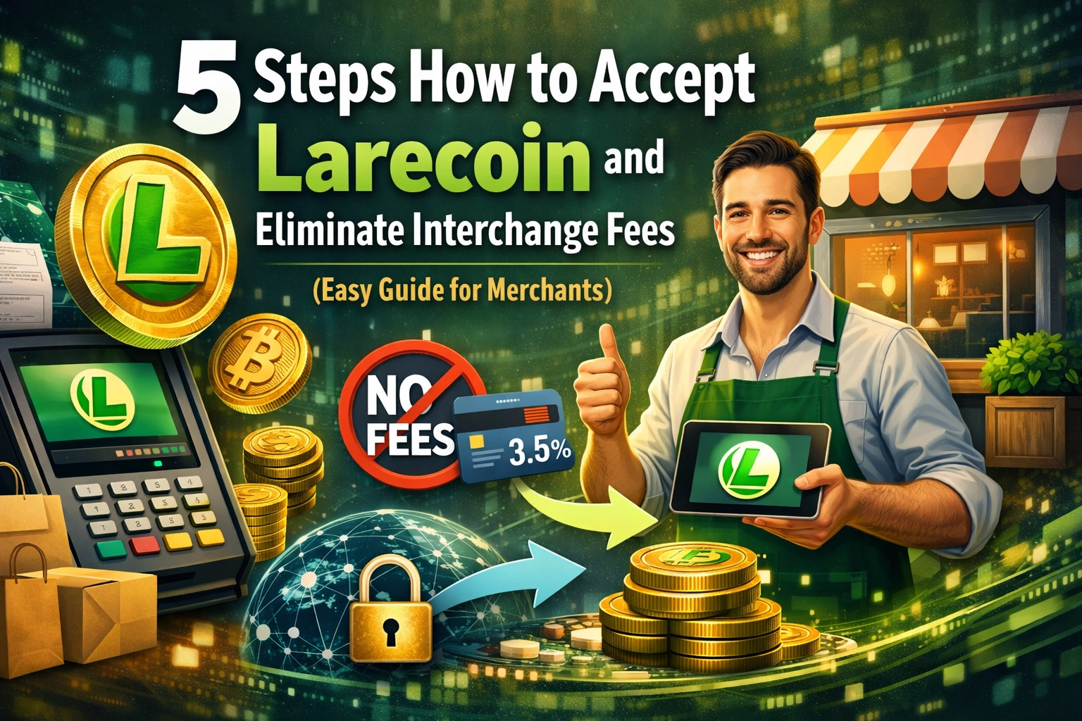 [HERO] 5 Steps How to Accept Larecoin and Eliminate Interchange Fees (Easy Guide for Merchants)