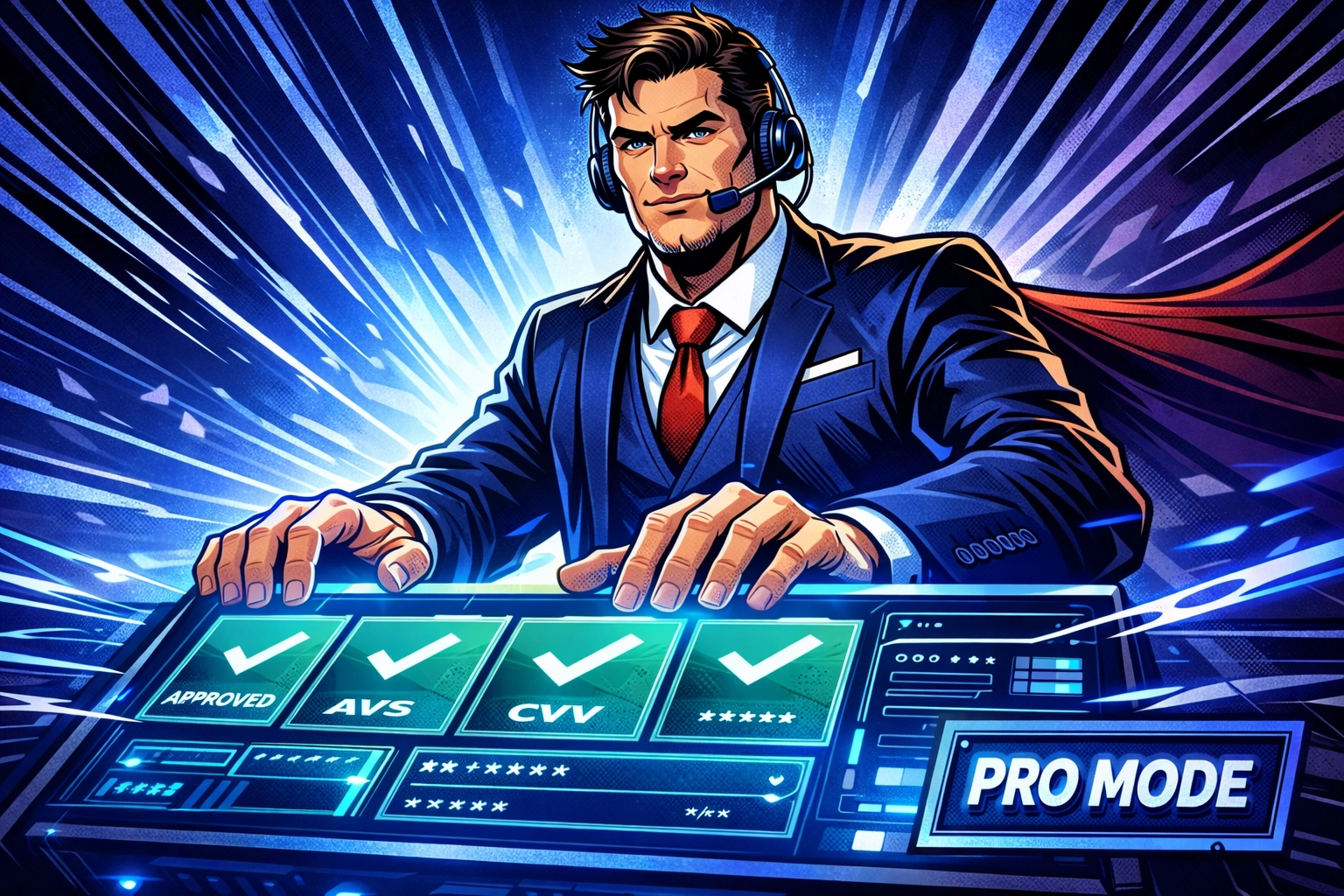 Merchant processing MOTO payment through virtual terminal for phone order