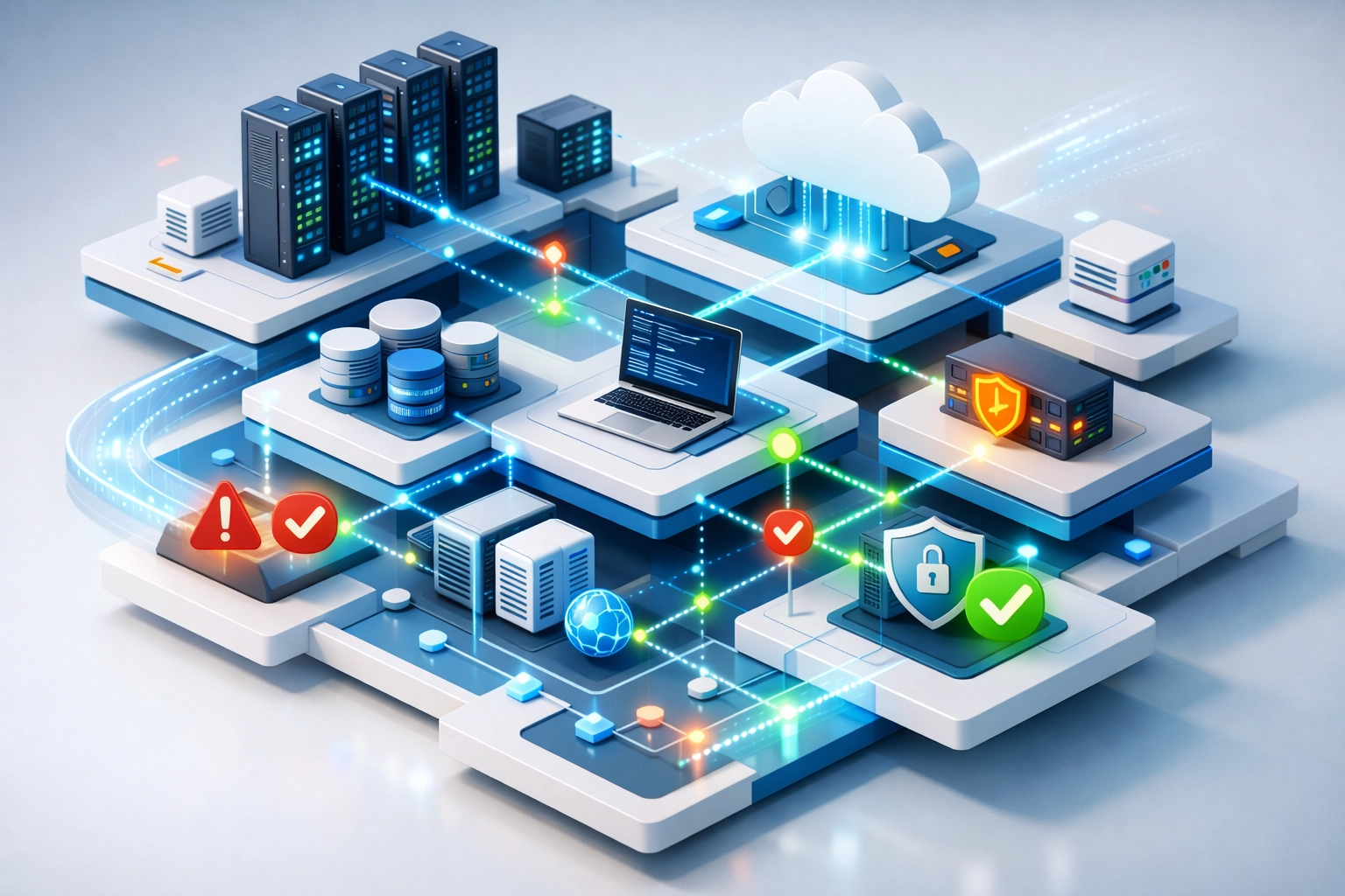 ITOM infrastructure visualization with automated incident resolution and network monitoring