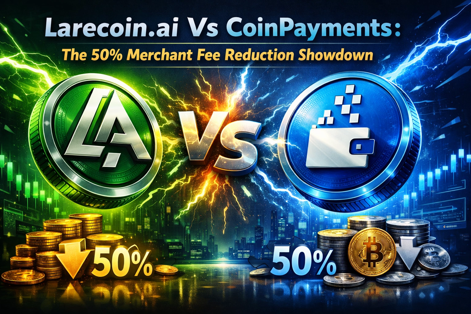 [HERO] Larecoin.ai Vs CoinPayments: The 50% Merchant Fee Reduction Showdown