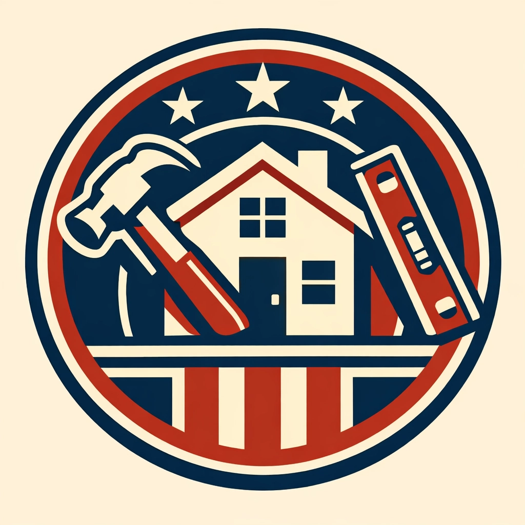 Veteran-owned handyman service badge symbolizing expert home repair and exterior protection for the winter.