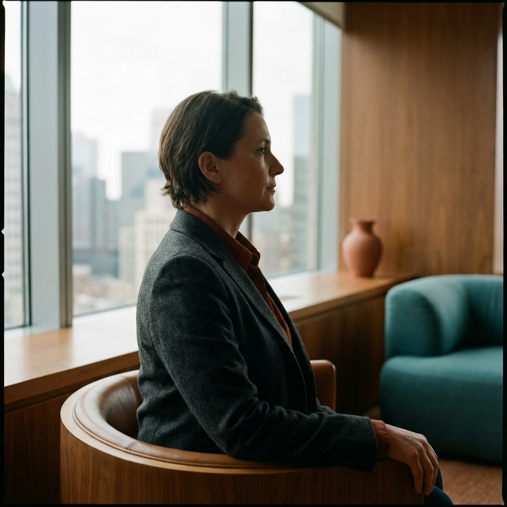 A calming scene depicting de-escalation and mental health strategies for navigating hostile environments.