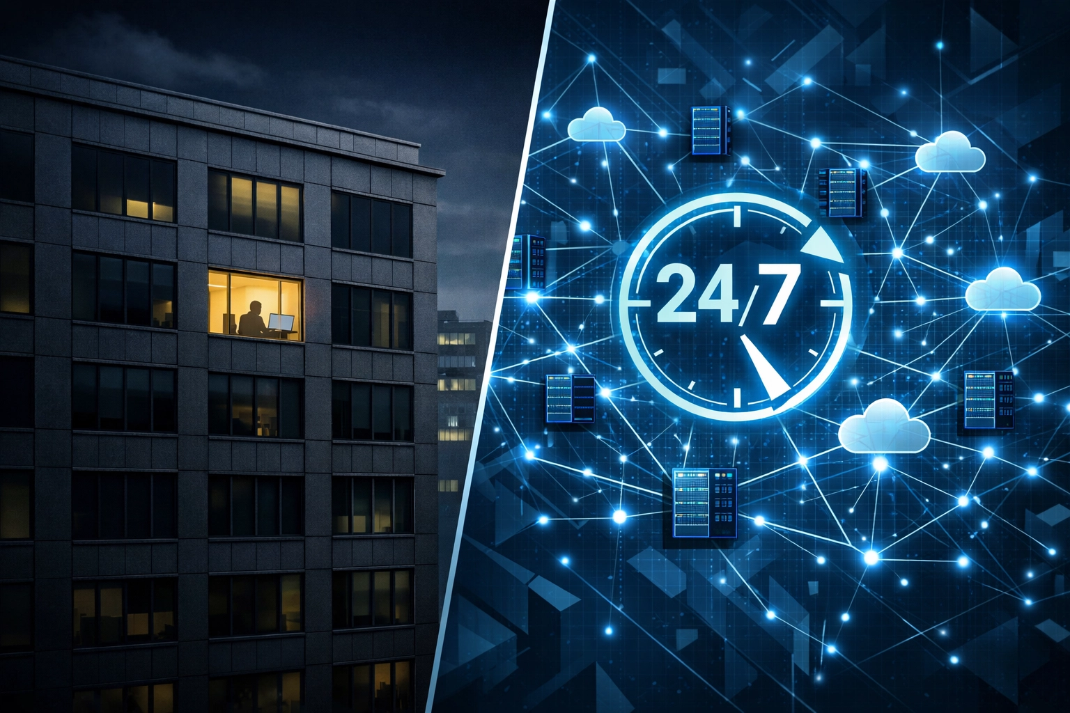 In-house IT versus managed IT services network coverage and support comparison