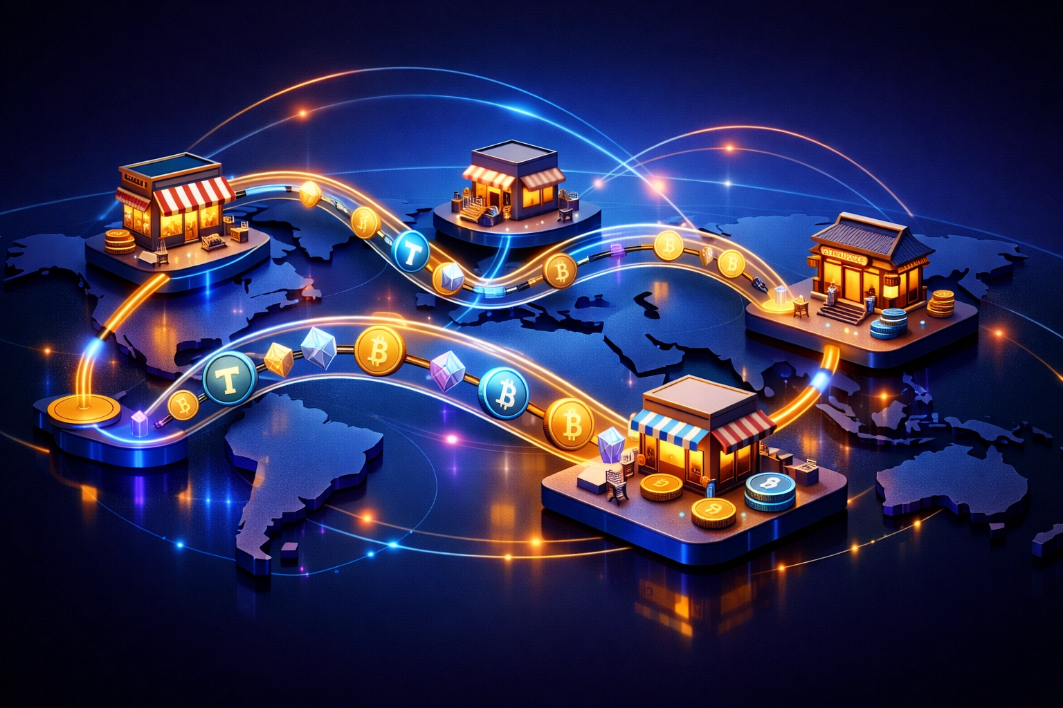 Global Web3 payment network with self-custody merchant accounts and stablecoin transfers