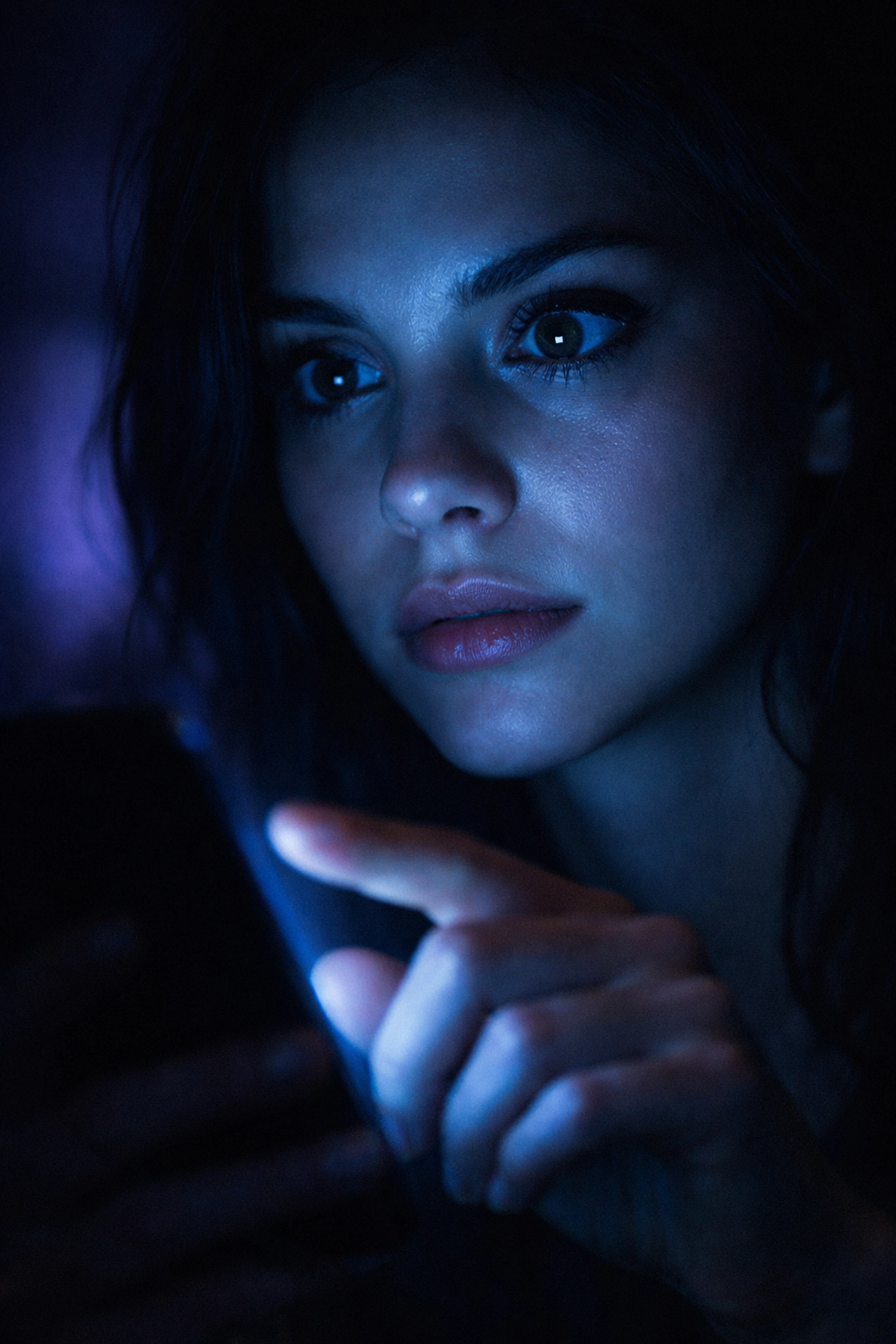 Woman absorbed in endless scrolling on smartphone showing TikTok's addictive design effects