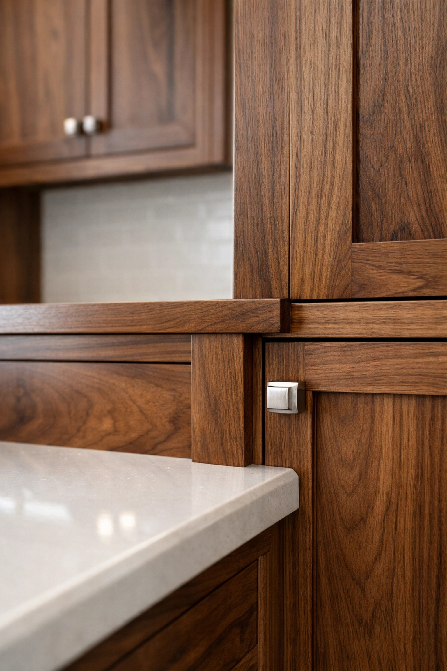 High-quality custom cabinetry and quartz countertops showcasing expert craftsmanship in an Okeechobee remodel.