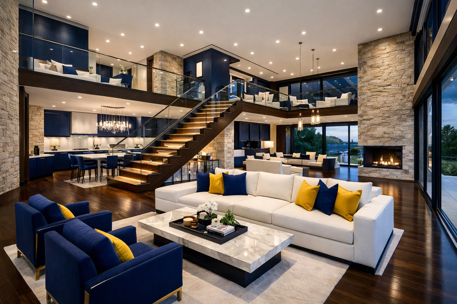 Immaculate open-concept Dover estate highlighting professional residential cleaning Massachusetts standards.