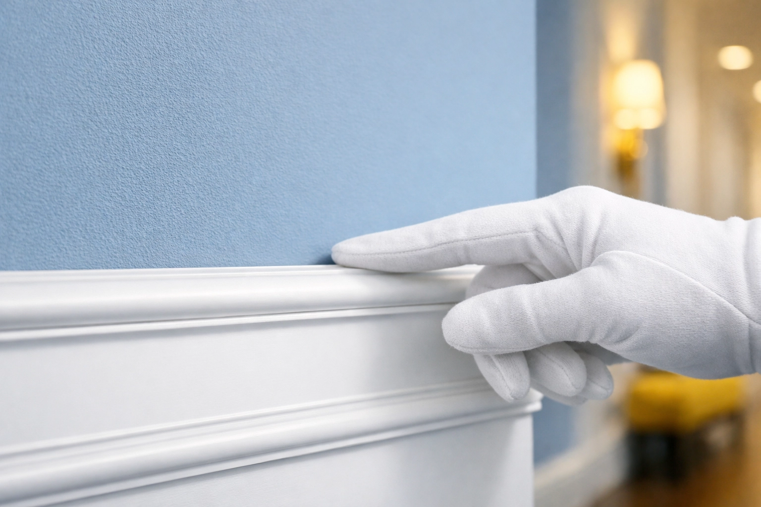 A white-glove inspection of dust-free baseboards after a professional move-out cleaning Worcester.