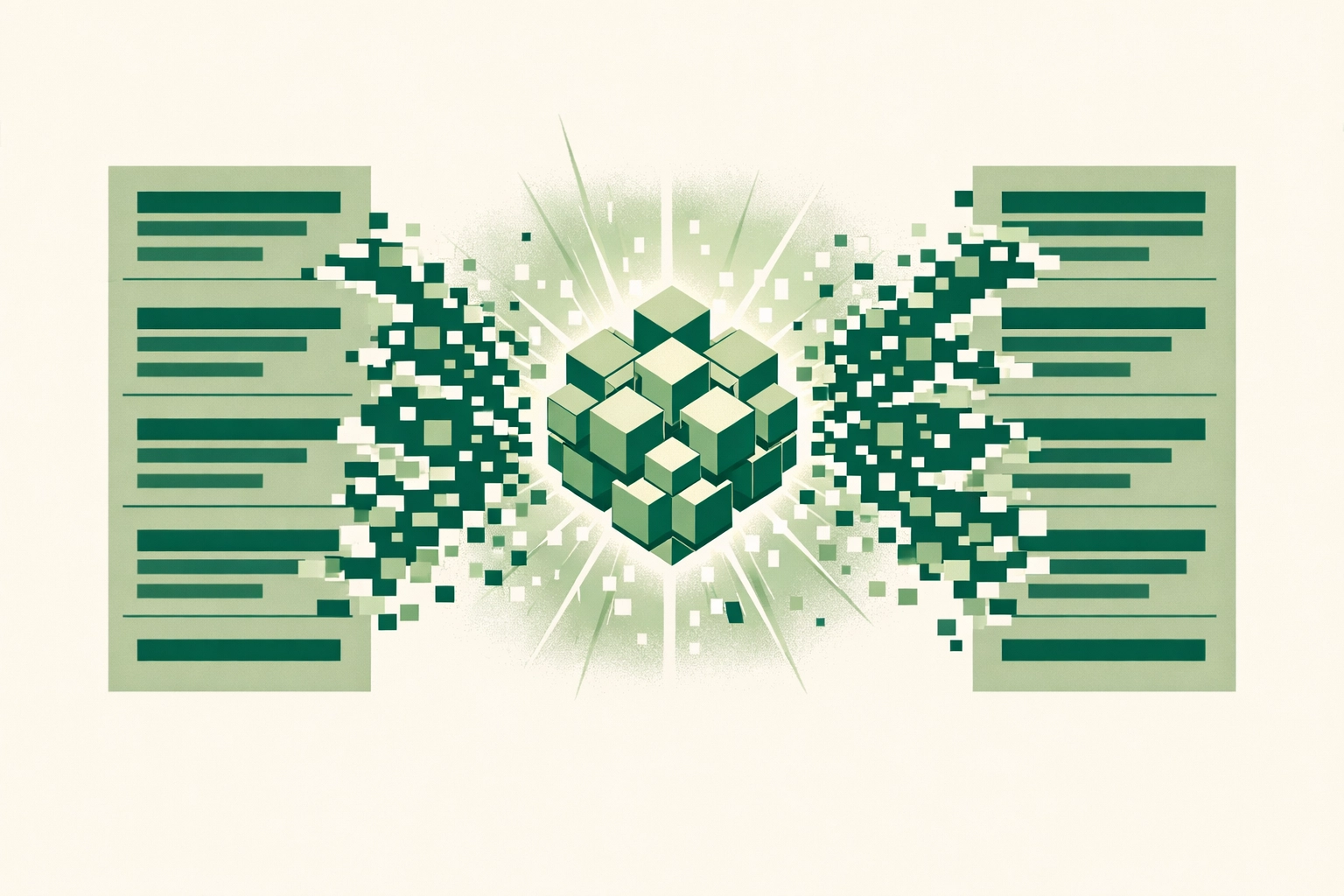 Visualizing traditional search links transforming into an AI discovery cluster for modern SEO strategy.